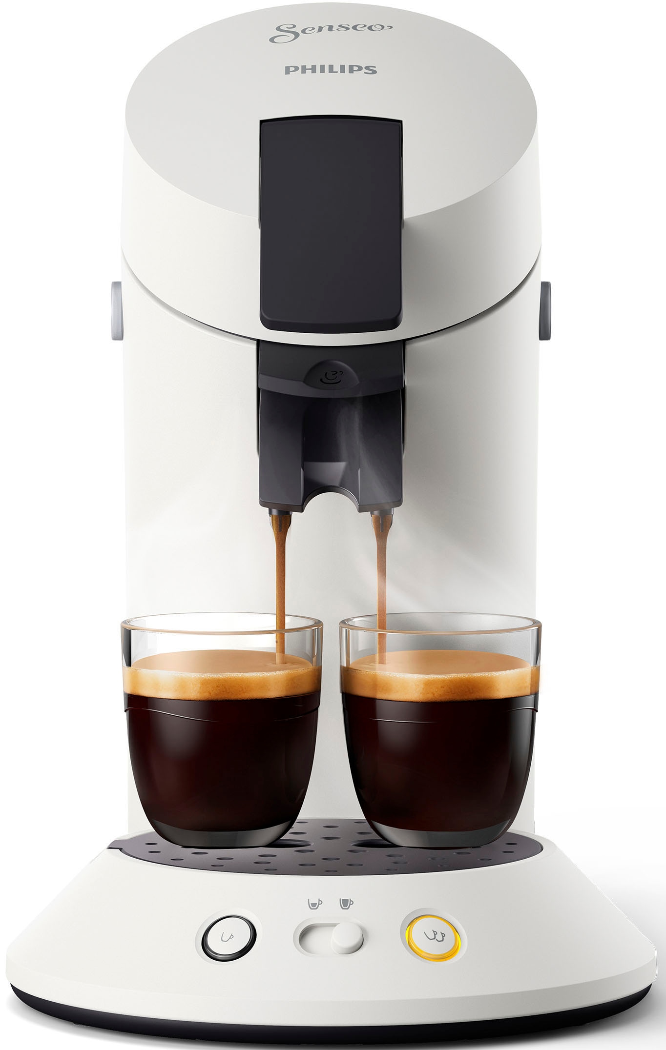 Philips Senseo Kaffeepadmaschine »Original Plus CSA210/60, mit zwei Kaffee-Einstellungen«, aus 28% rec. Plastik, inkl. Gratis-Zugabe (Wert 5 € UVP)