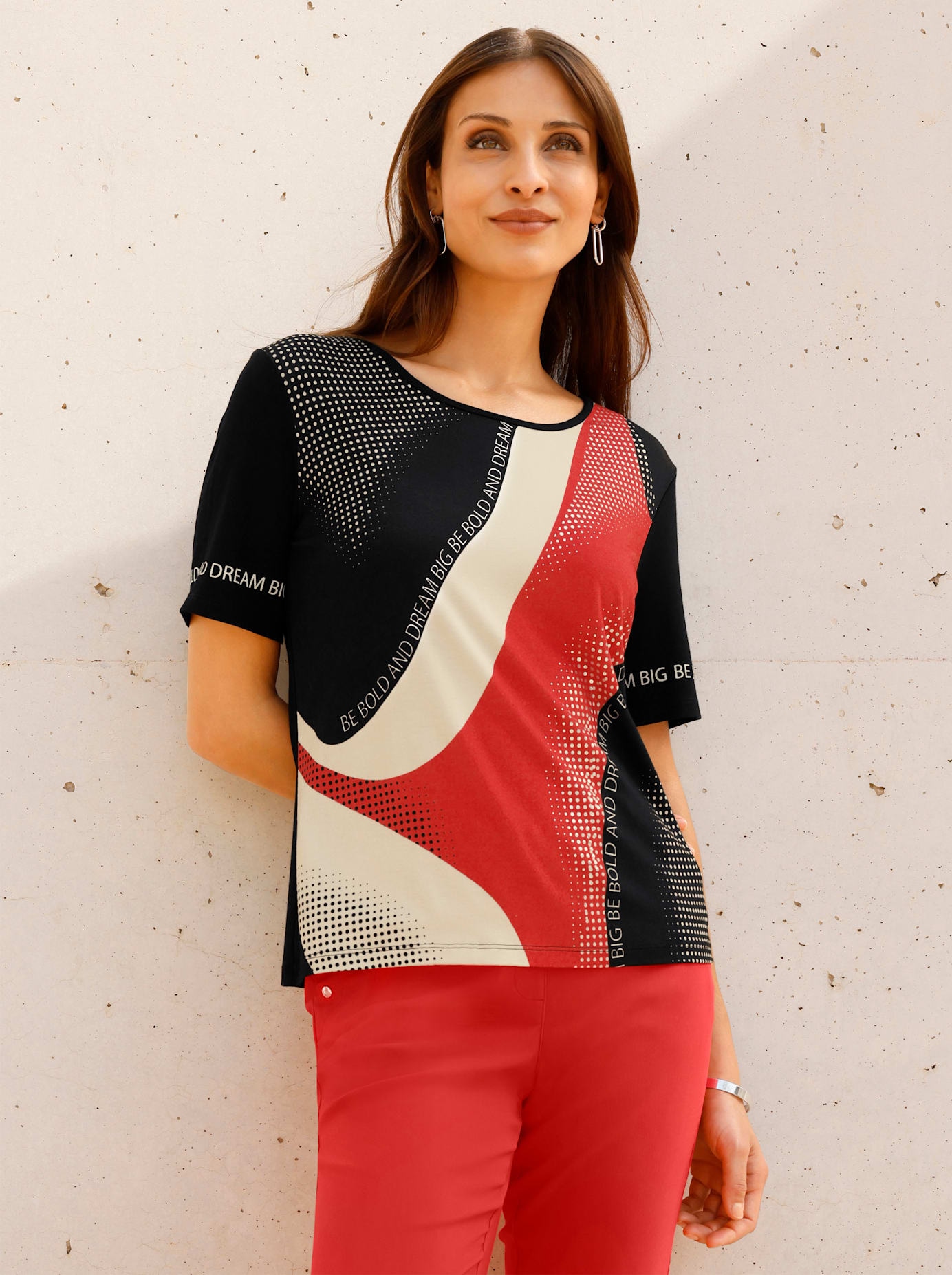 Inspirationen Rundhalsshirt »Kurzarm-Shirt« 1 tlg.