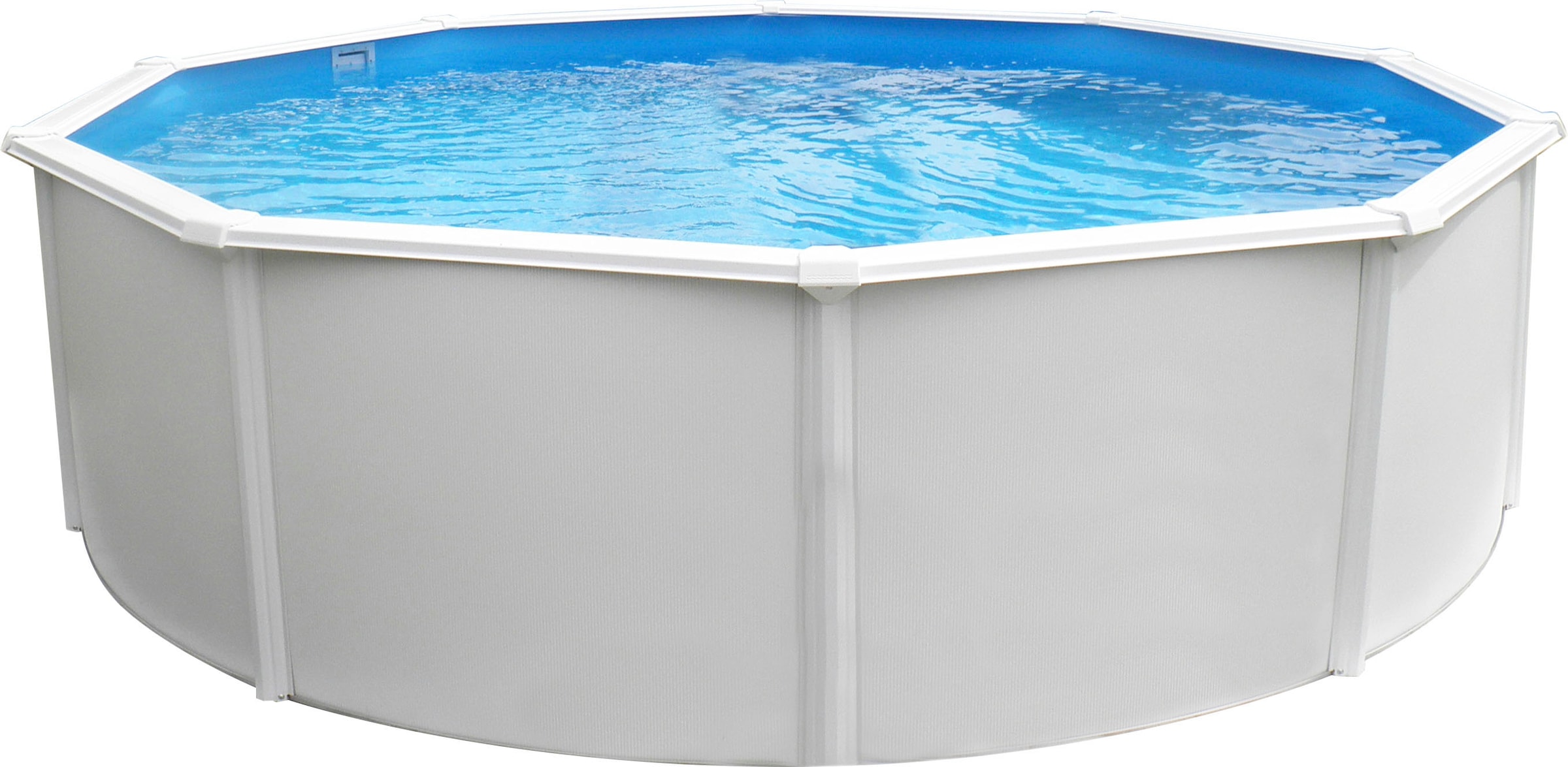 KWAD Rundpool »CABRIO DOME inkl. Abdeckung zur Reduzierung des Pflegeaufwandes«, (Set, 5 tlg.), 5-tlg., Höhe: 130cm, blaue Innenfolie