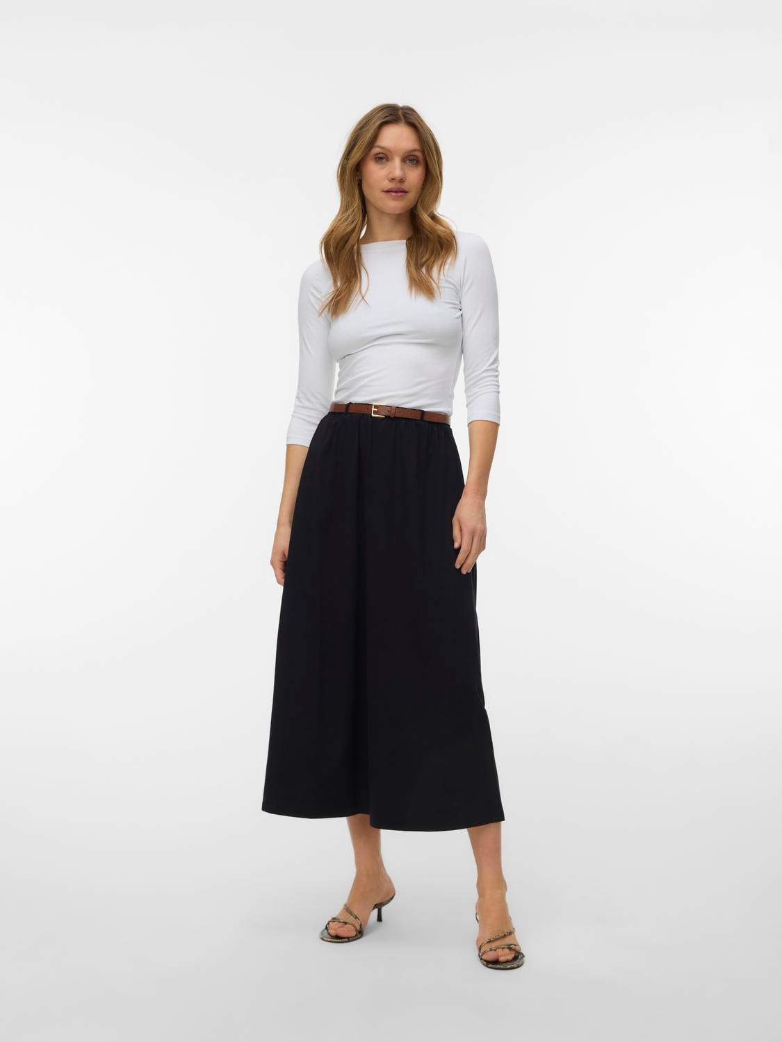 Vero Moda Maxirock »VMLUNA ANKLE SKIRT JRS NOOS« Baumwollmischung, ankle lenght