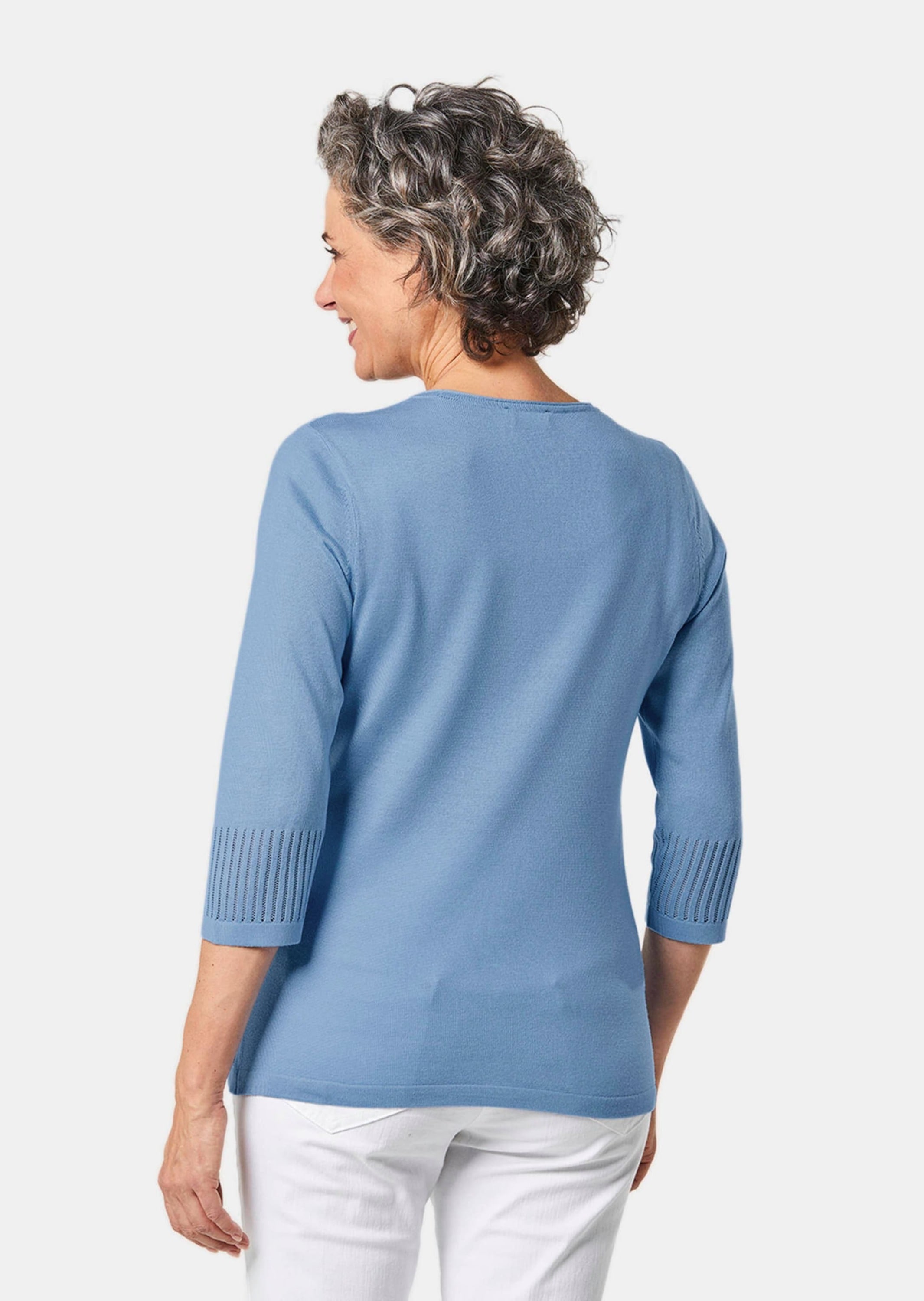 GOLDNER 3/4 Arm-Pullover »Pullover Gepflegter Ajour-Pullover mit femininen Durchbrüchen«