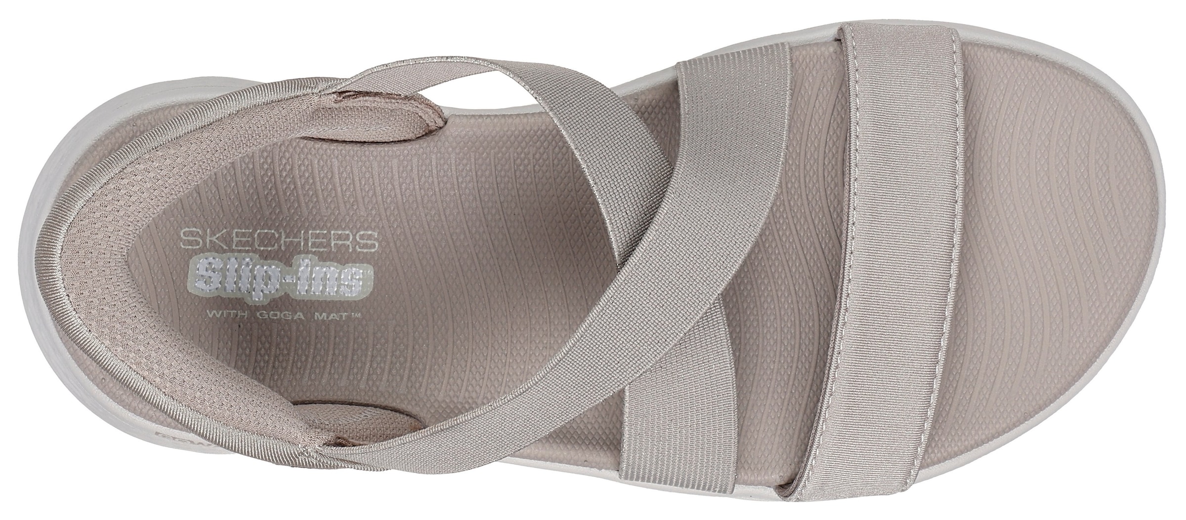 Skechers Sandale »GO WALK FLEX SANDAL-GLIMMER UP«  Sommerschuh, Schlupfschuh mit Goga Mat Foatbed