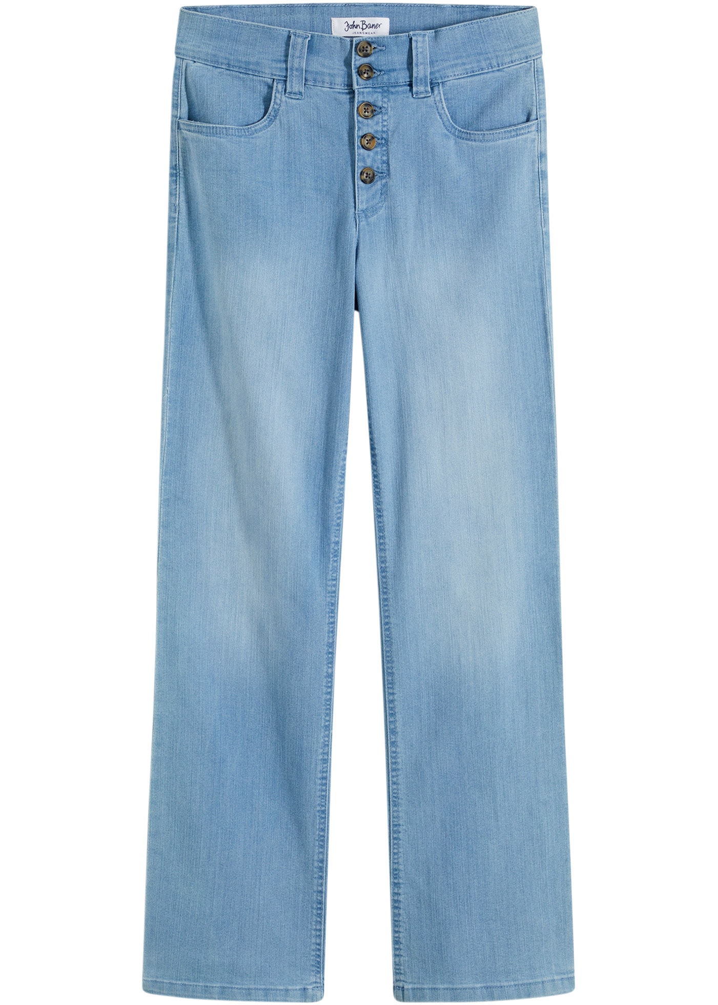 bonprix Straight-Jeans »Straight-Jeans High Waist, Stretch« Straight-Jeans High Waist, Stretch