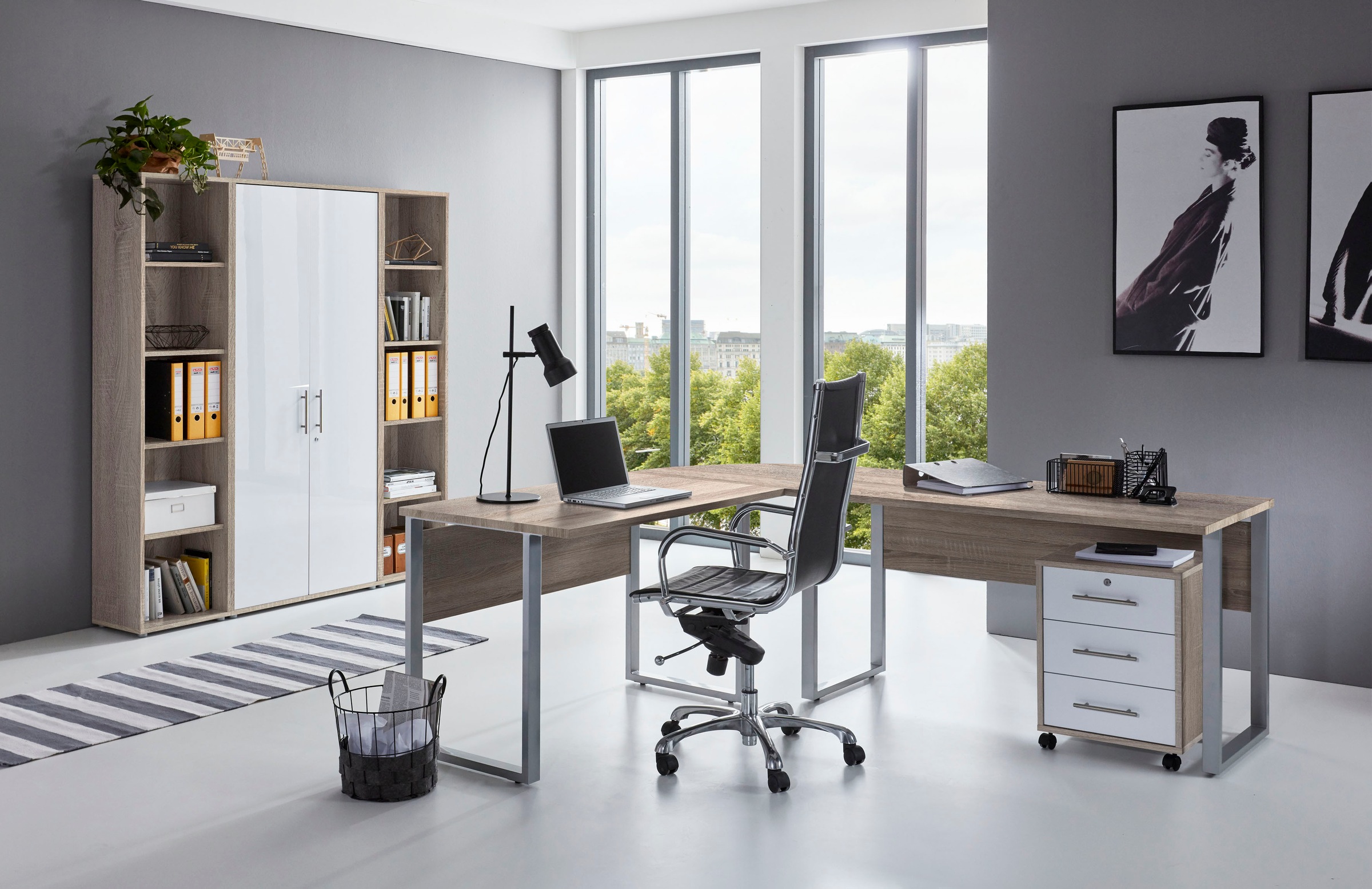 BMG Möbel Büromöbel-Set »Tabor Office 3«, (Set, 6 tlg.)
