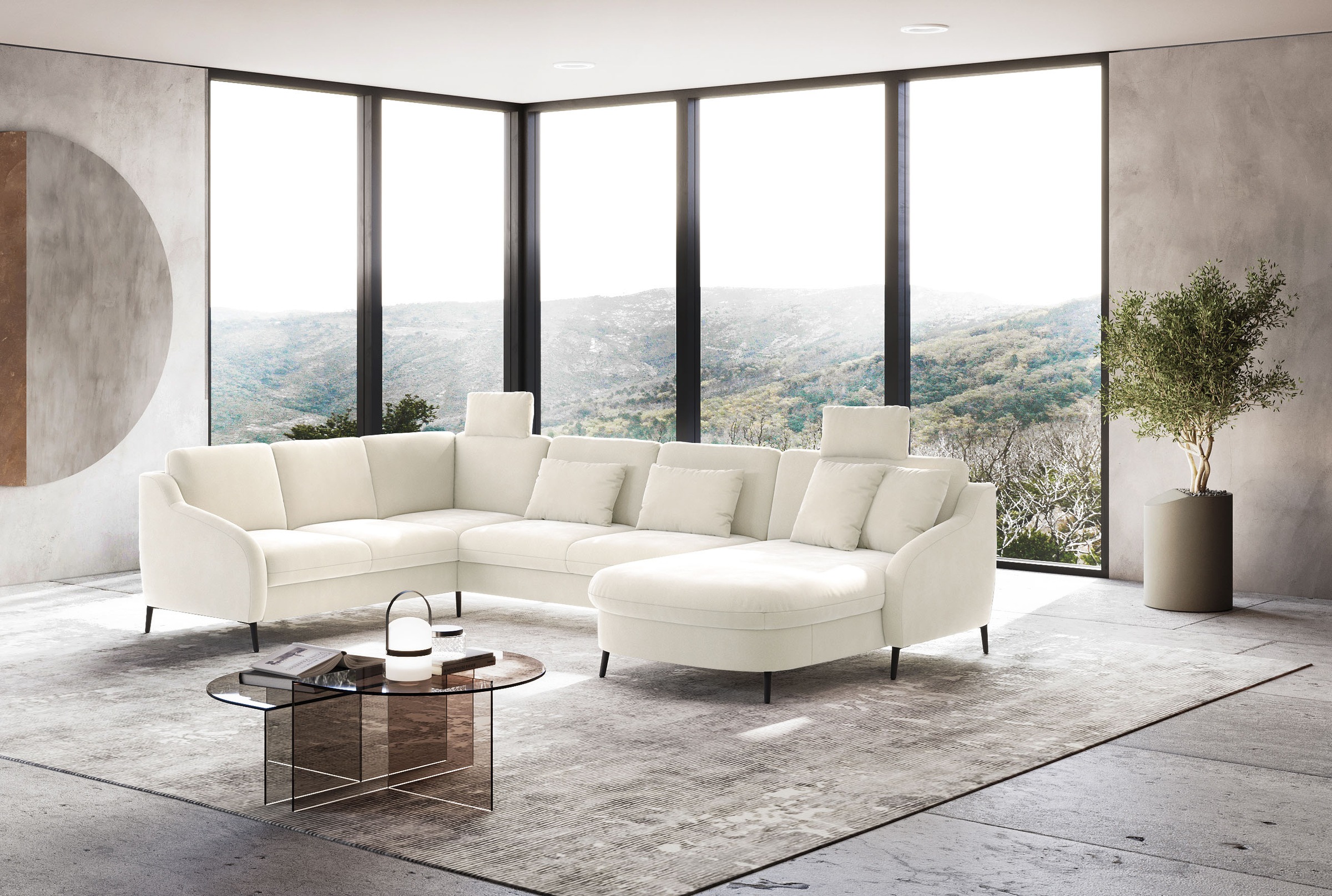 sit&more Wohnlandschaft »Soul U-Form«, wahlweise mit Bettfunktion und Bettkasten oder Schubkasten