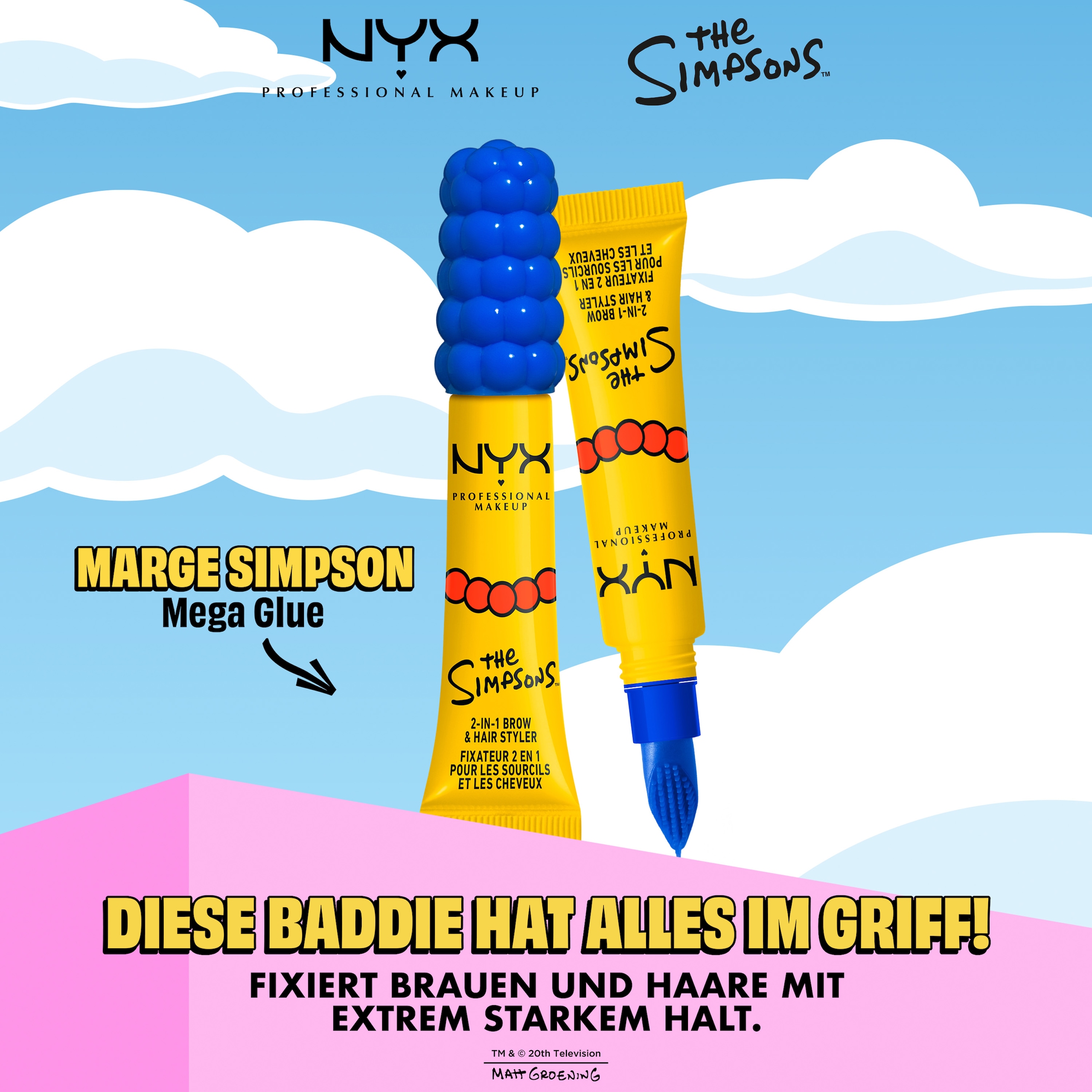 NYX PROFESSIONAL MAKEUP Augenbrauenpflege »MARGE SIMPSON MEGA GLUE 2-IN-1« Augenbrauen- und Haargel