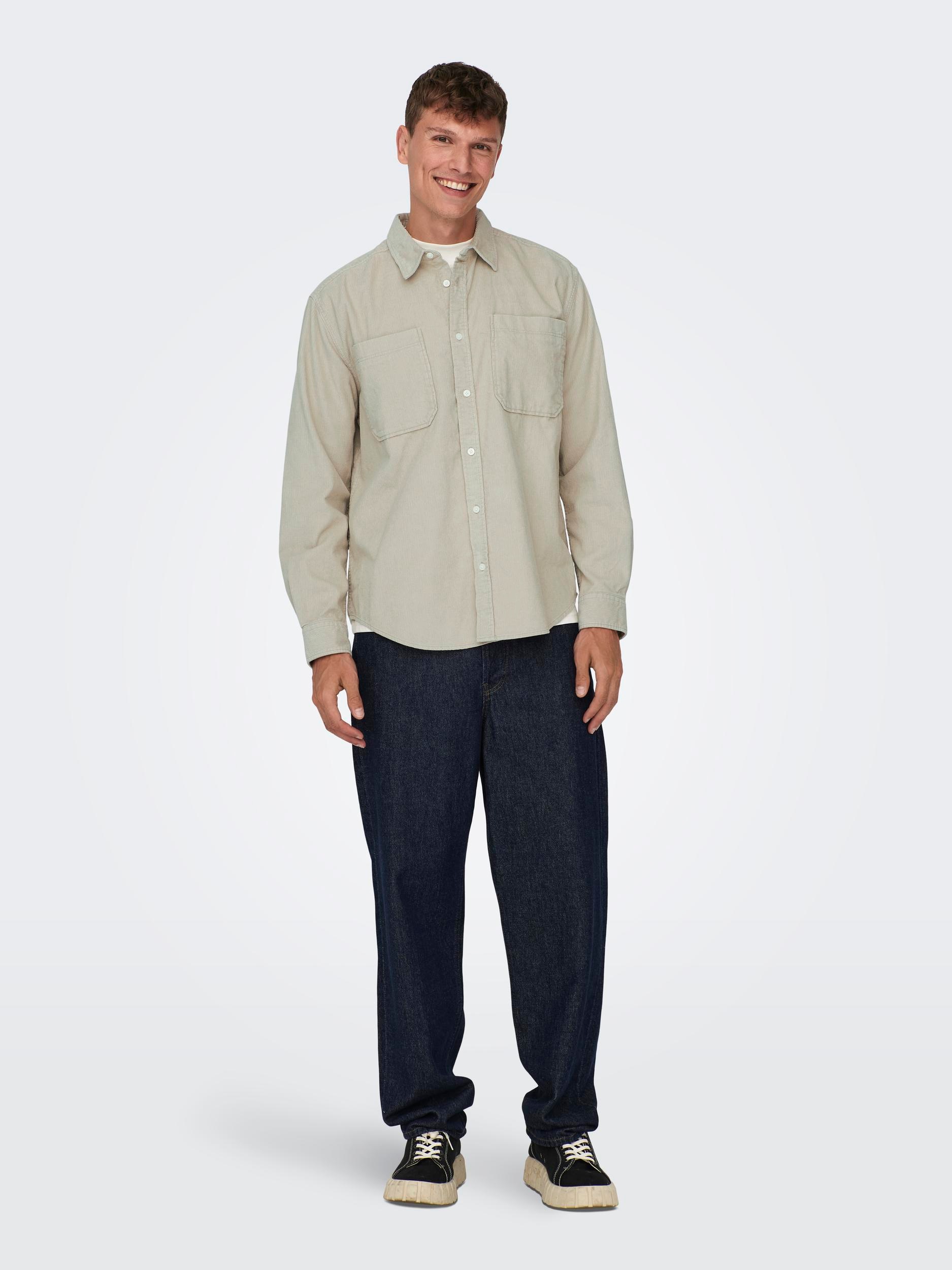ONLY & SONS Langarmhemd »OS ONSALP RLX 2PKT WASHD COR«