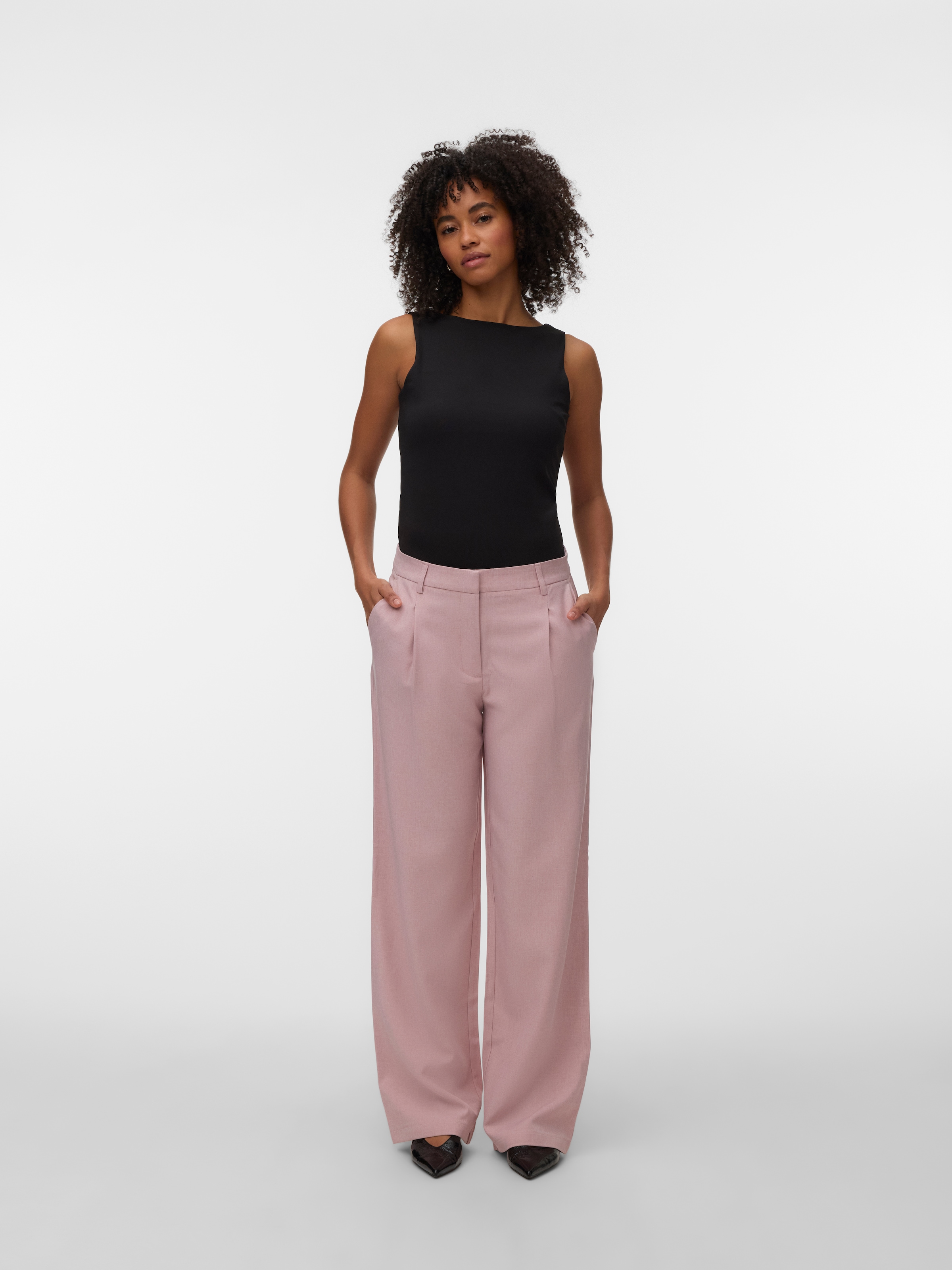 Vero Moda Anzughose »VMCASSIDY MW WIDE PANT NOOS«  Materialmix