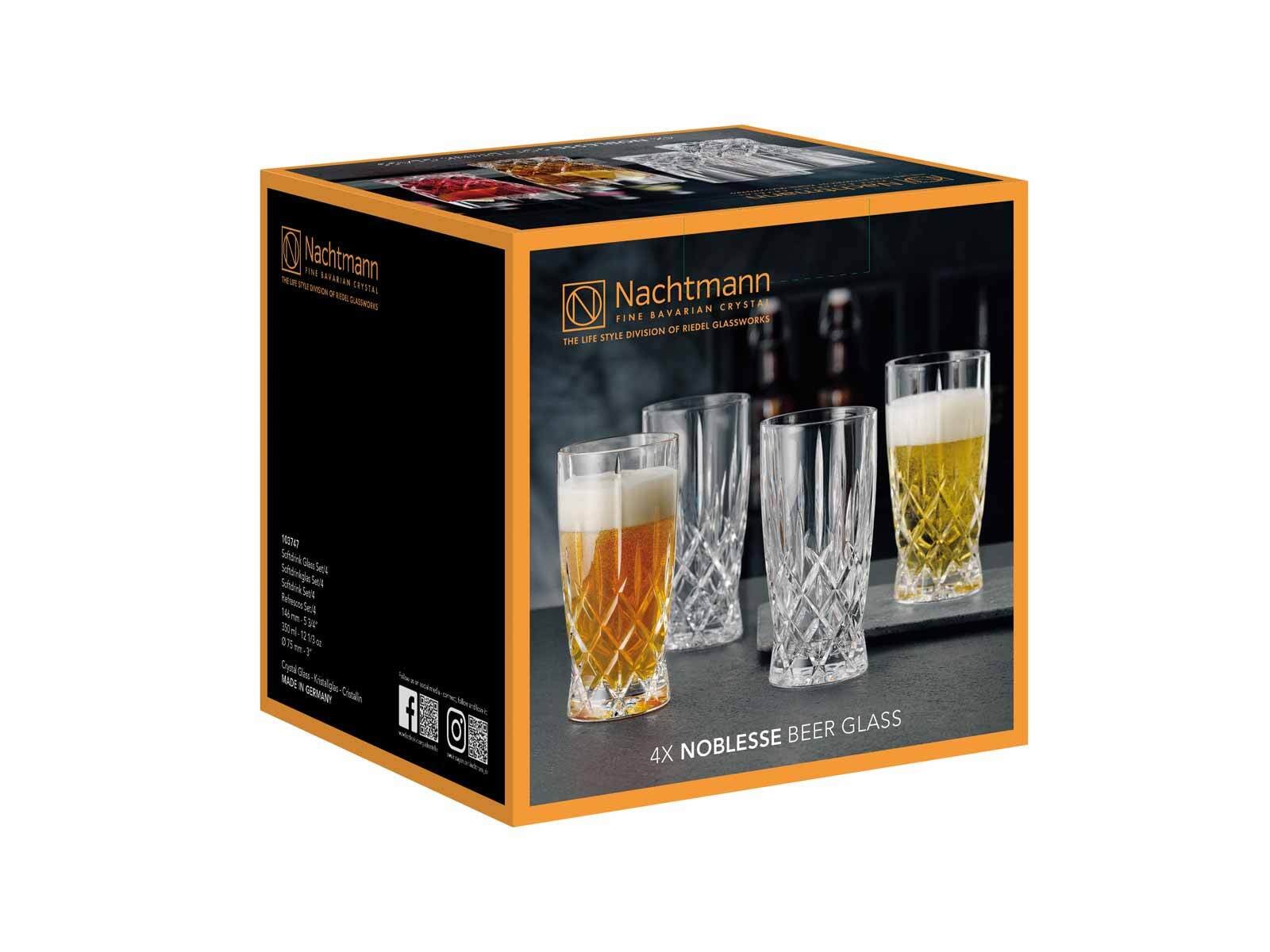 Nachtmann Glas »Biergläser Noblesse 350 ml 4er Set transparent«