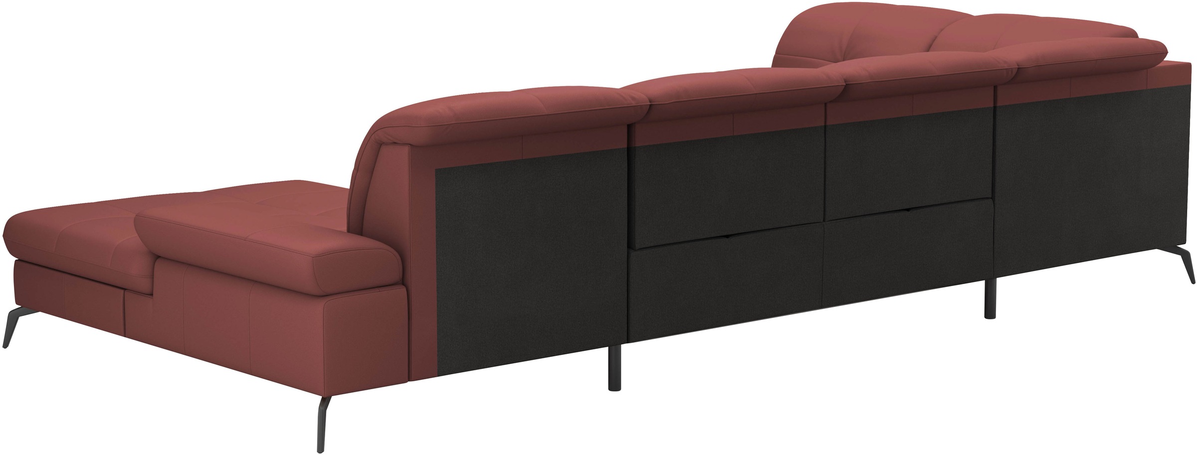 sit&more Wohnlandschaft »Amica, U-Form, inkl. Sitztiefenverstellung und Armteilverstellung«, wahlweise mit Kopfteilverstellung, Bettfunktion und Bettkasten