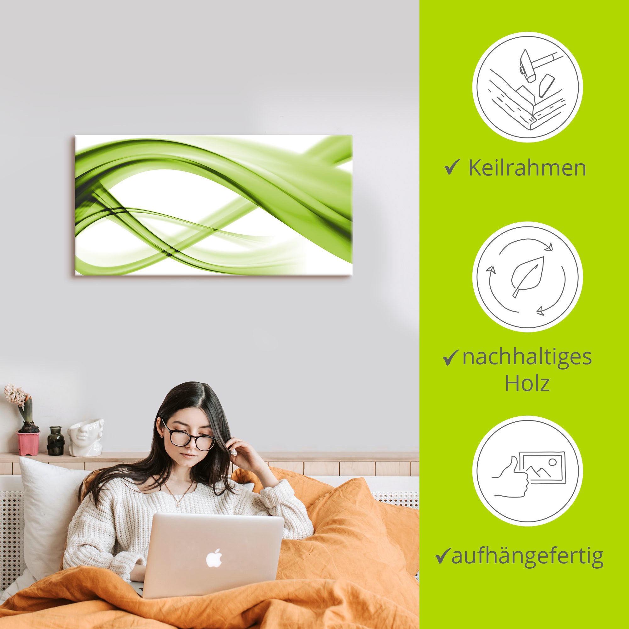 Artland Wandbild »Abstrakte Komposition«, Gegenstandslos, (1 St.), als Leinwandbild, Poster in verschied. Größen