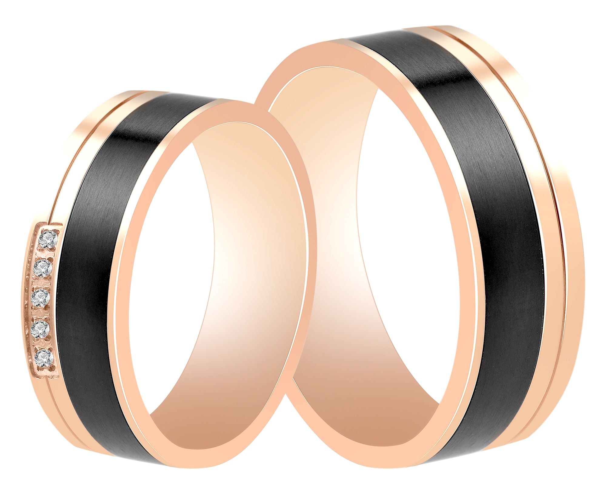 Adelia´s Fingerring »Damen Ring aus Edelstahl mit Strass Steinchen«
