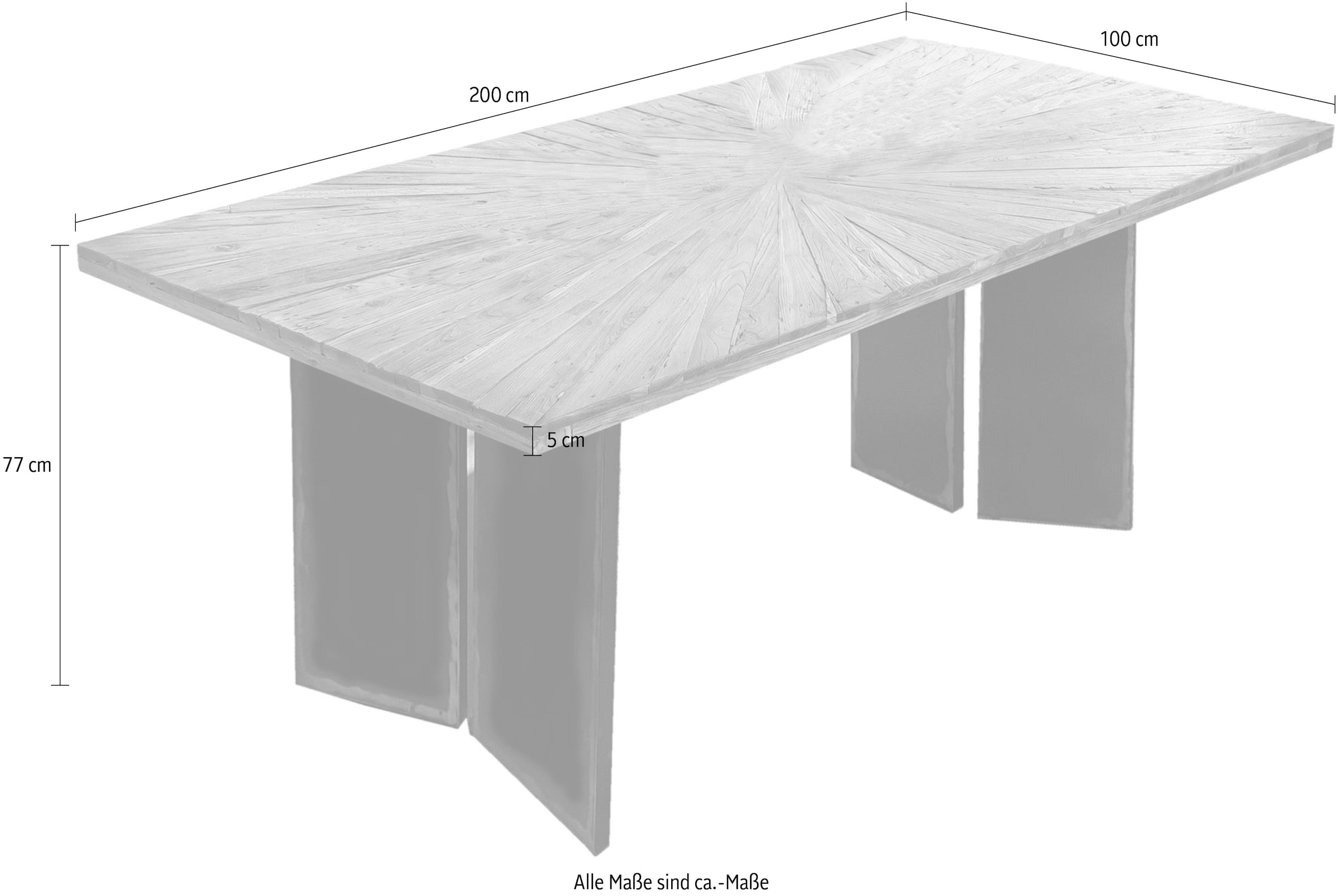 INOSIGN Esstisch, (1 St.), mit extravagantem Sonnendesign