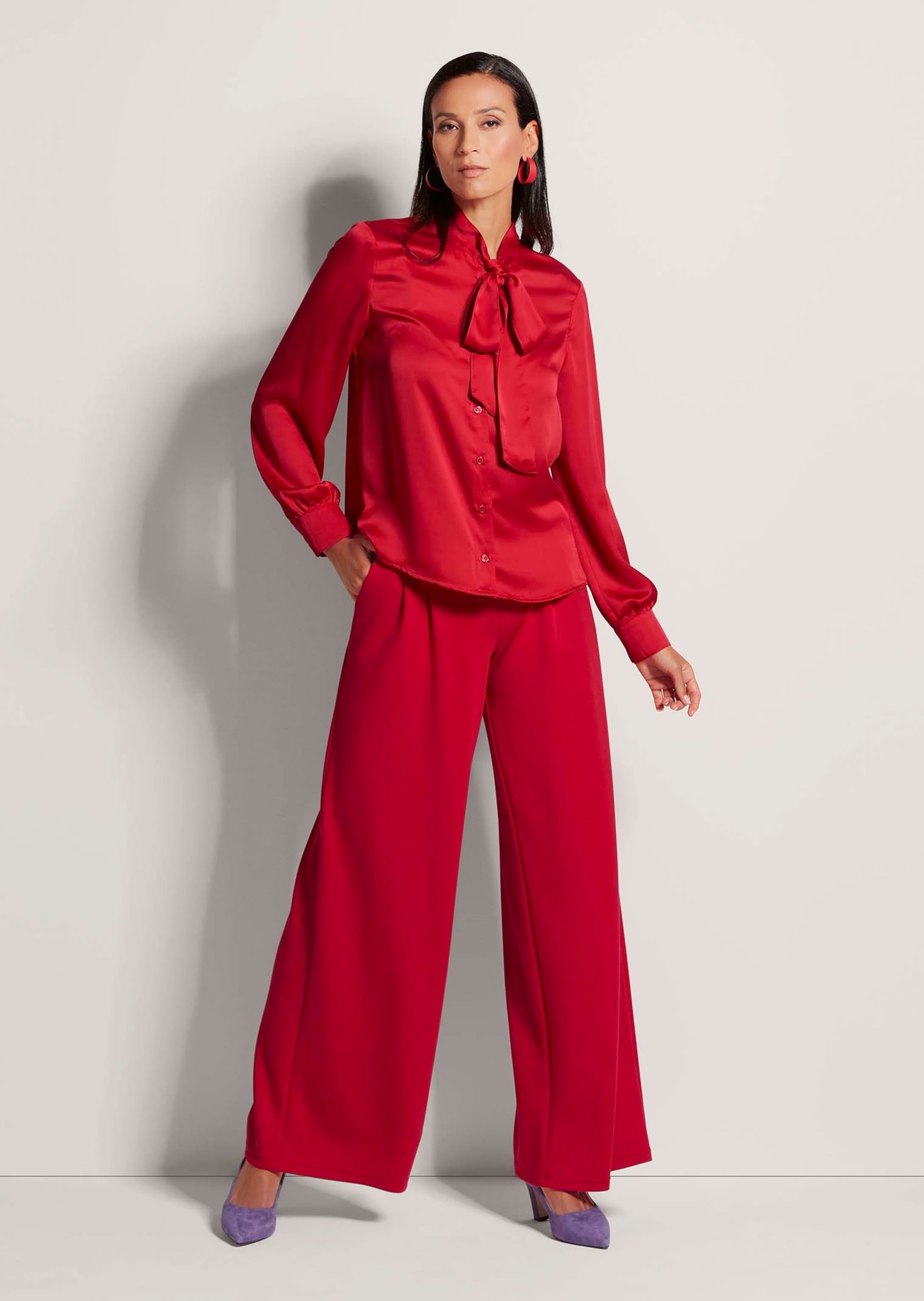 MADELEINE Langarmbluse »Bluse Satinbluse mit Schluppe«