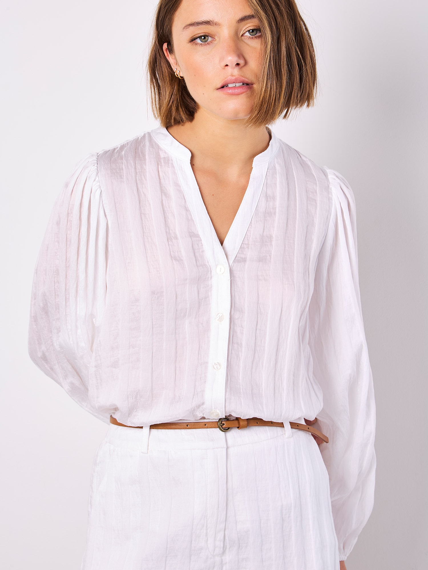 Apricot Hemdbluse »Bluse« mit Granddad-Kragen