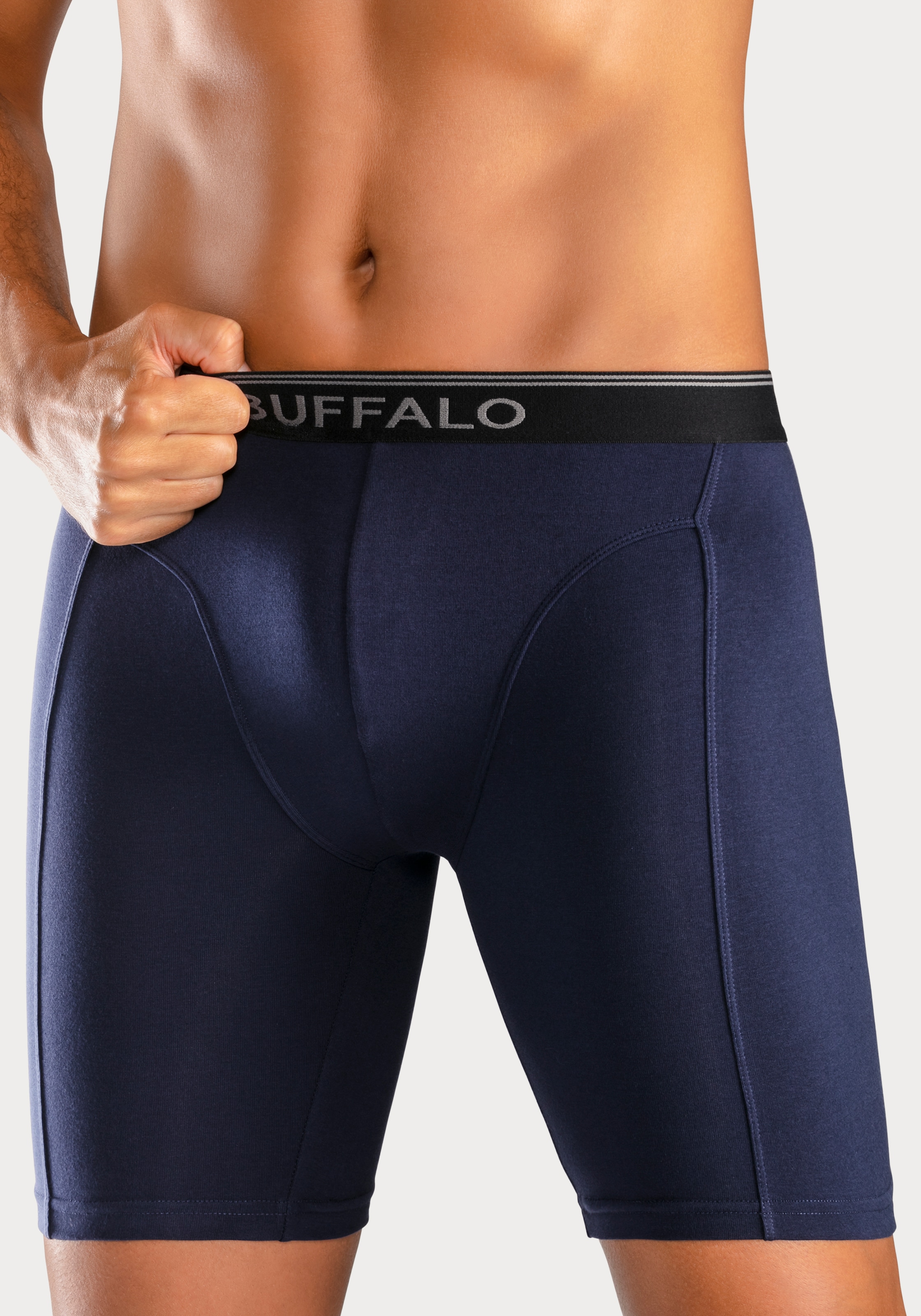 Buffalo Boxer, (Packung, 3 St.), in langer Form ideal auch für Sport und Trekking