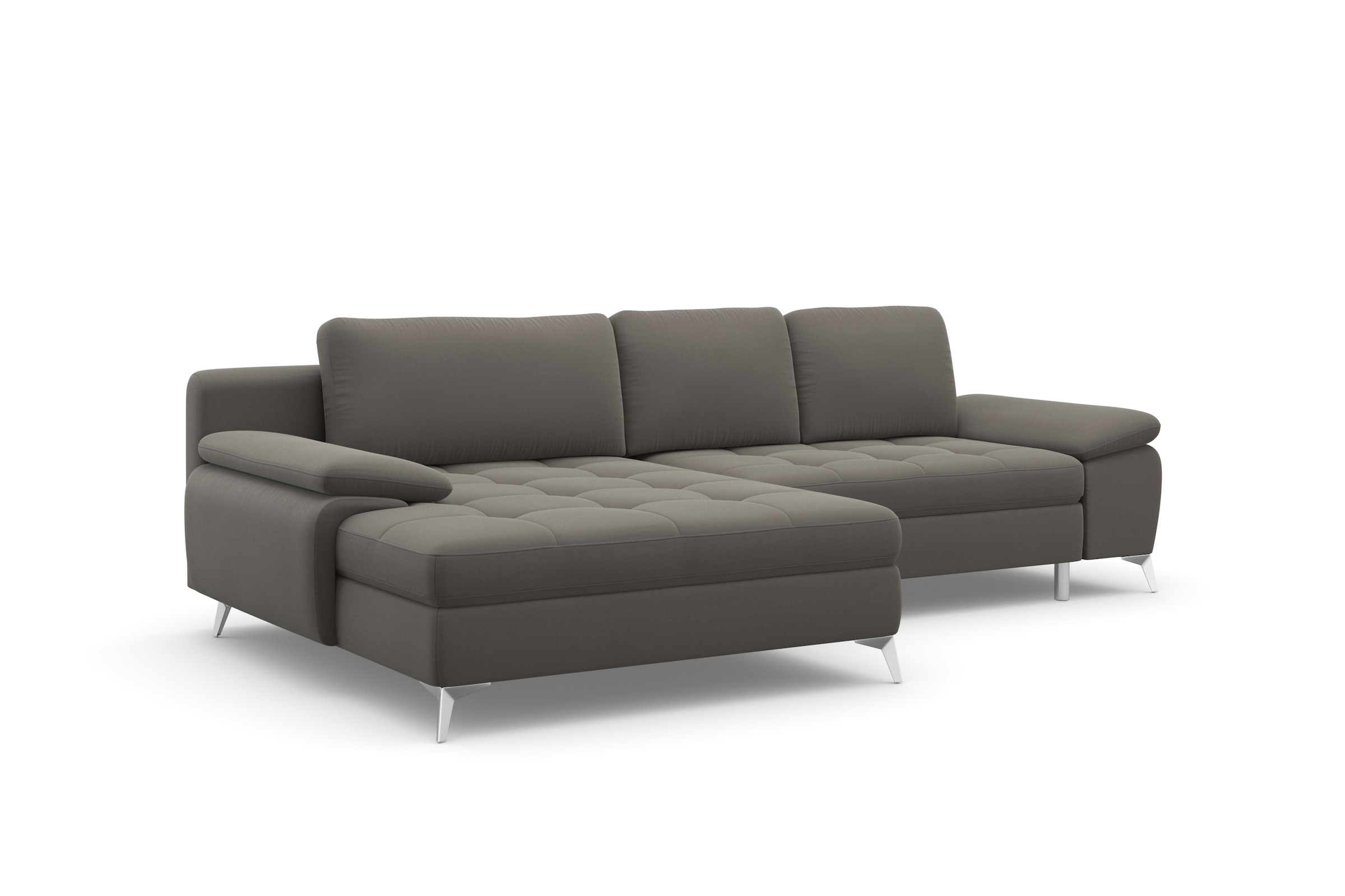 sit&more Ecksofa »Latigo L-Form«, mit Mega-Recamiere, wahlweise mit Bettfunktion und Bettkasten
