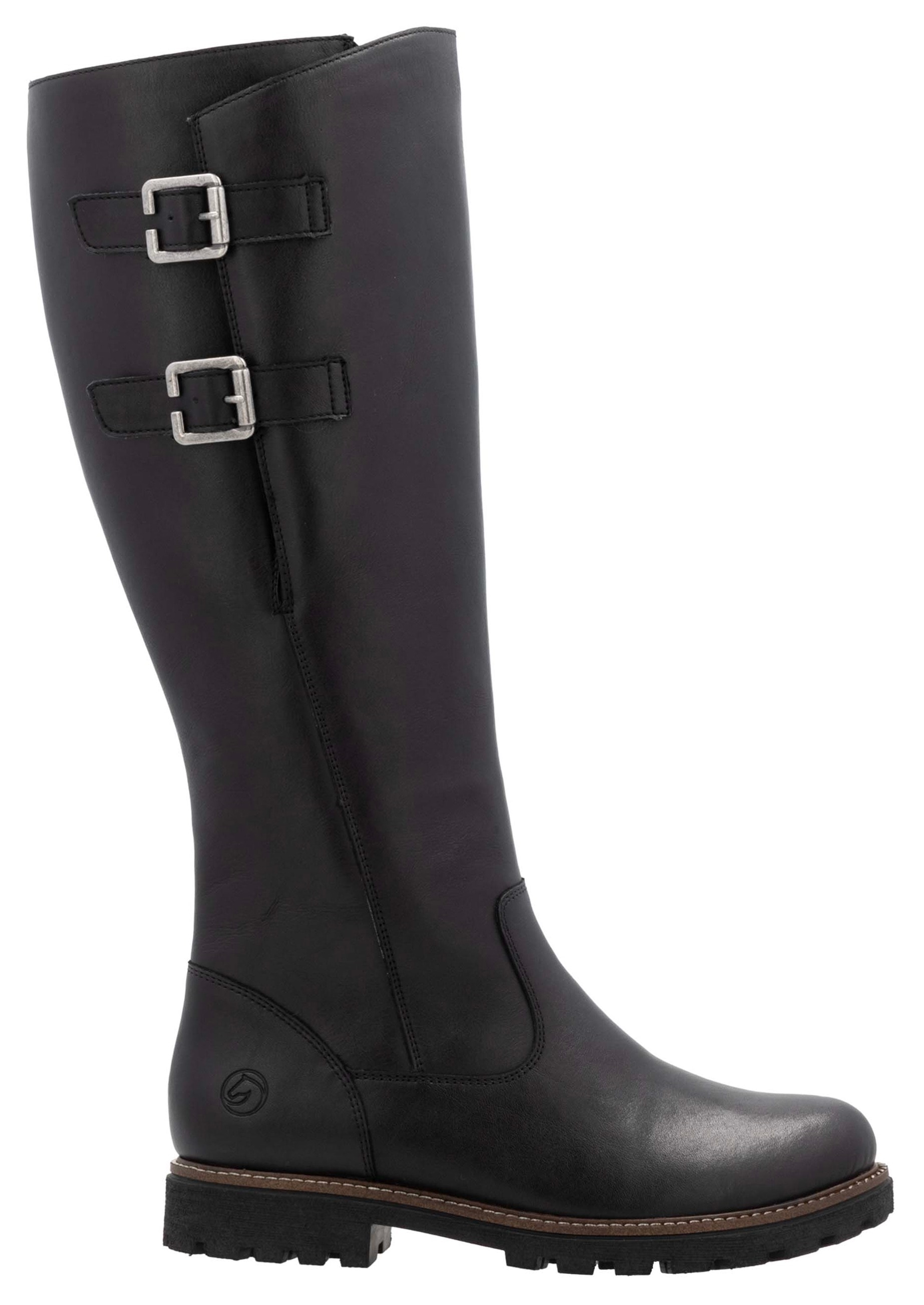 Remonte Winterstiefel, Blockabsatz, Stiefel, Langschaftstiefel mit Innenreißverschluss