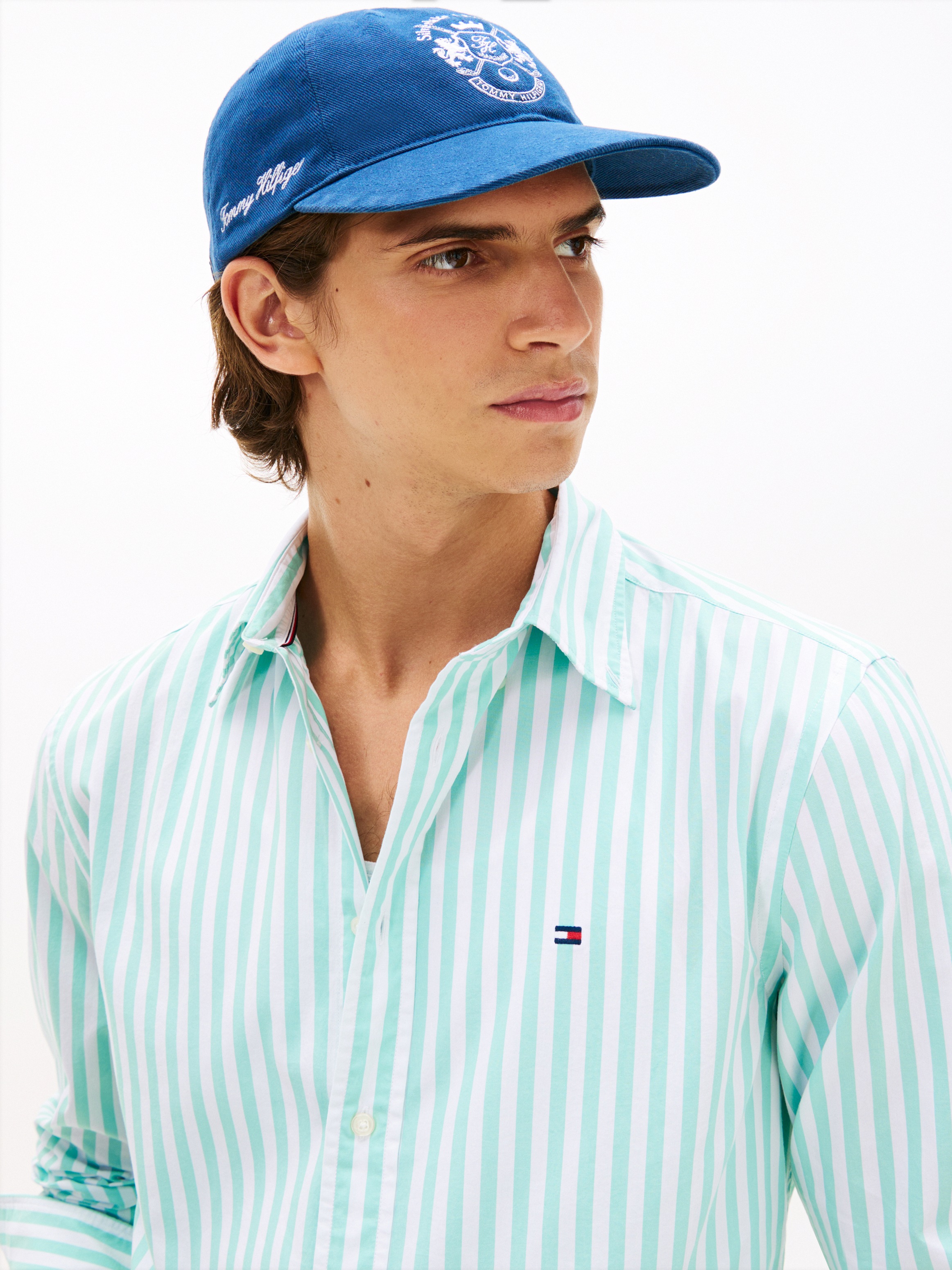 Tommy Hilfiger Langarmhemd »FLEX POPLIN CLASSIC STP Regular Fit« gestreift, Button-Down-Kragen