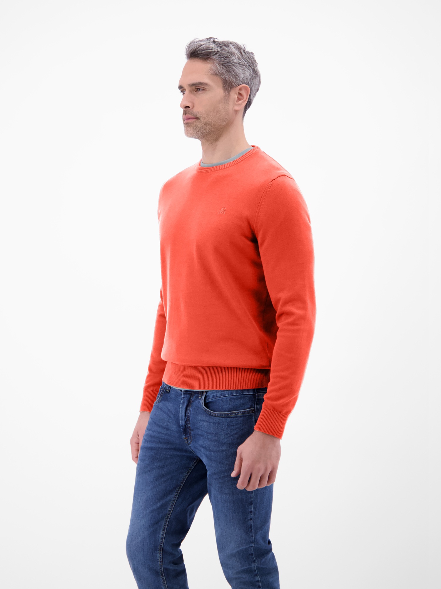 LERROS Strickpullover »Crewneck Strickpullover« Weicher Strick-Pullover, Rundhalsausschnitt, lange Ärmel, pflegeleicht