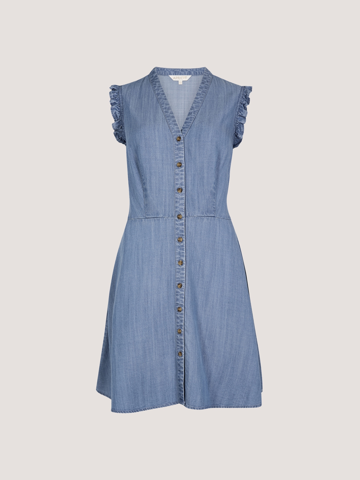 Apricot Minikleid »Minikleid« mit Rüschen und Knopfleiste