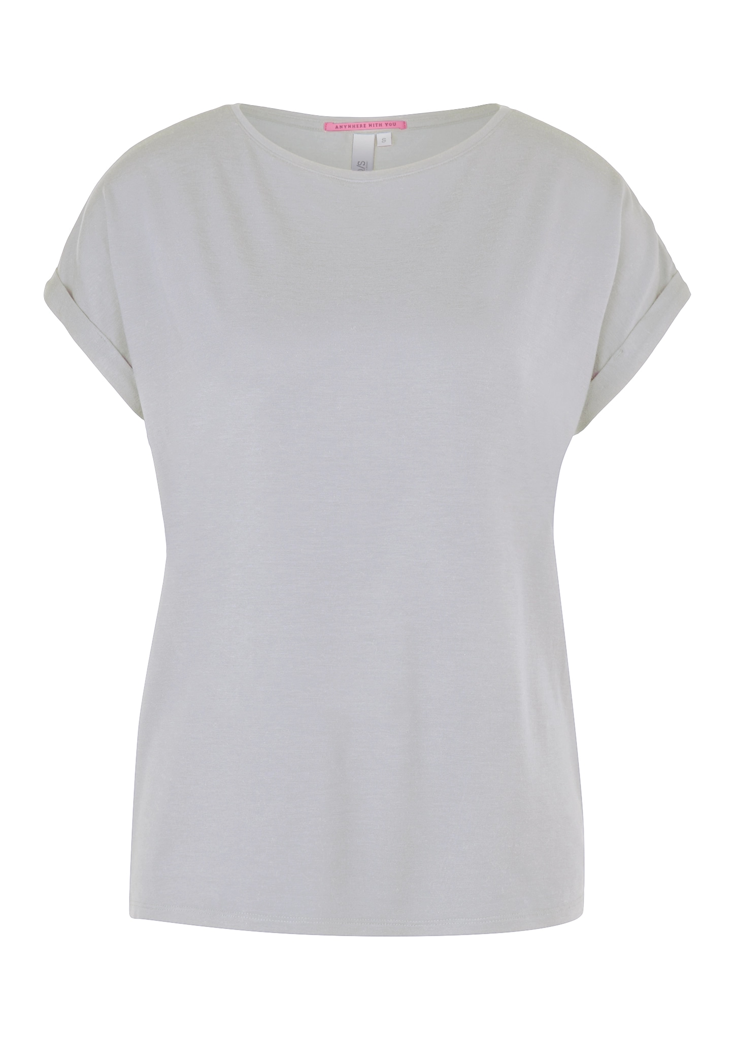 QS Kurzarmshirt, mit Ärmelaufschlag