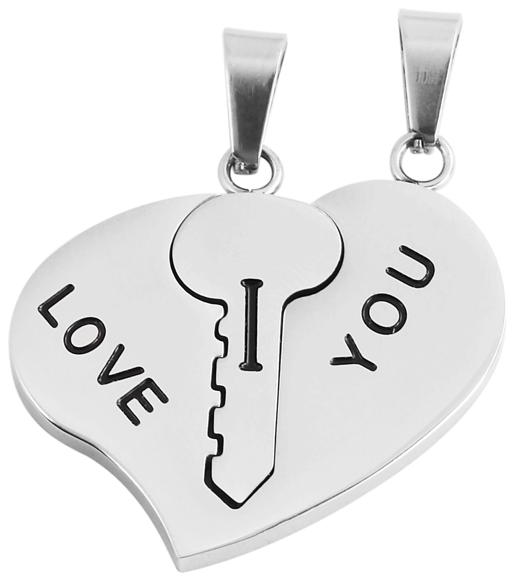 Adelia´s Kettenanhänger »Unisex Anhänger ¿ Schlüssel Gravuranhänger aus Edelstahl«