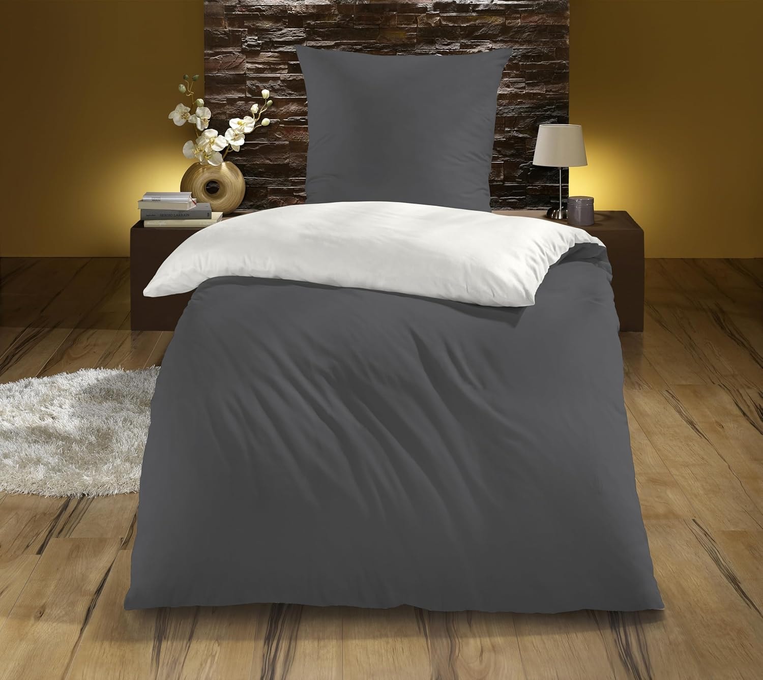 KiNZLER Wendebettwäsche »Mikrofaser "Cashmere Touch"« 2 tlg. Unifarben, besonders weich