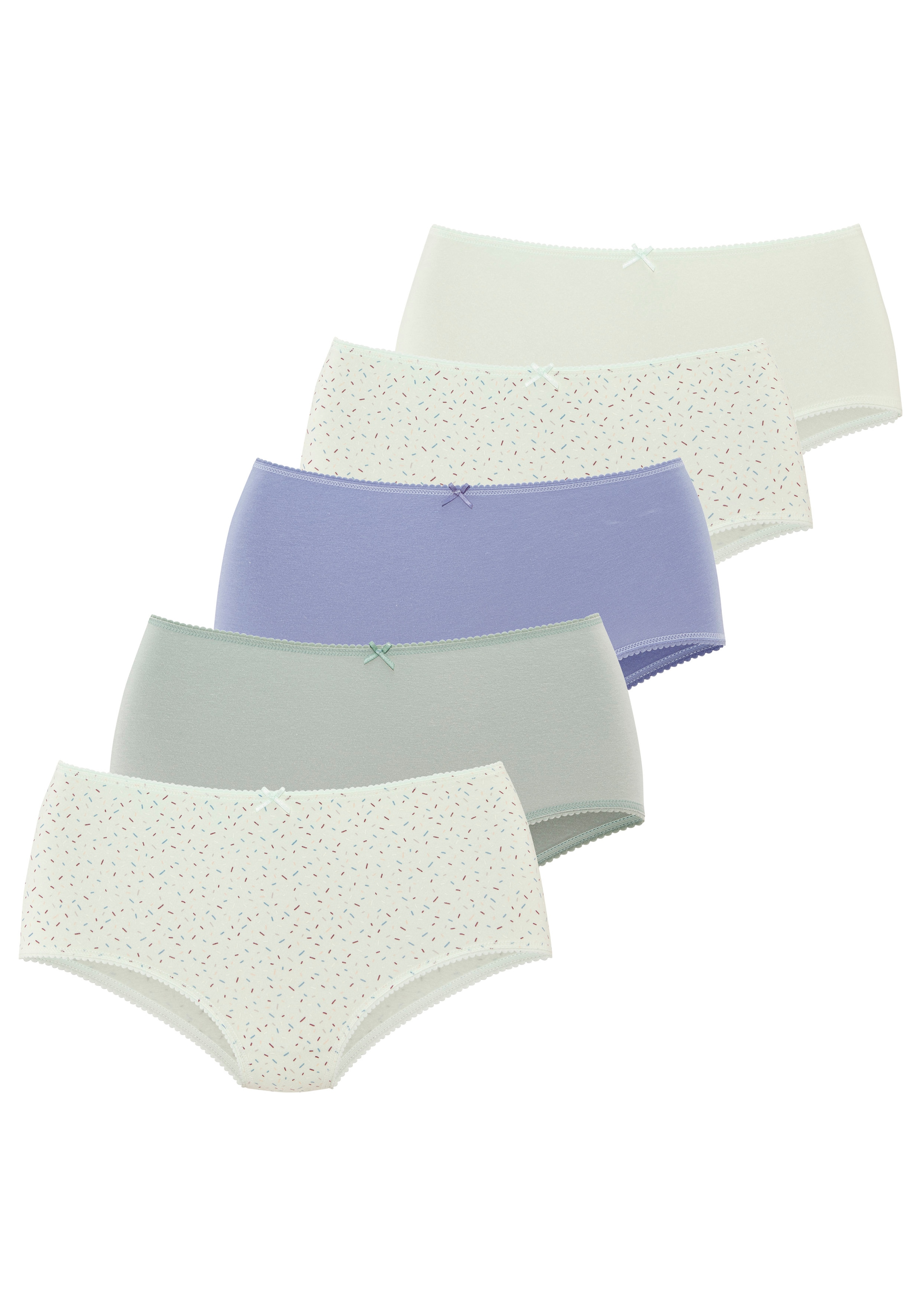 Vivance Taillenslip 5er Pack,  mit kleiner Häkelkante