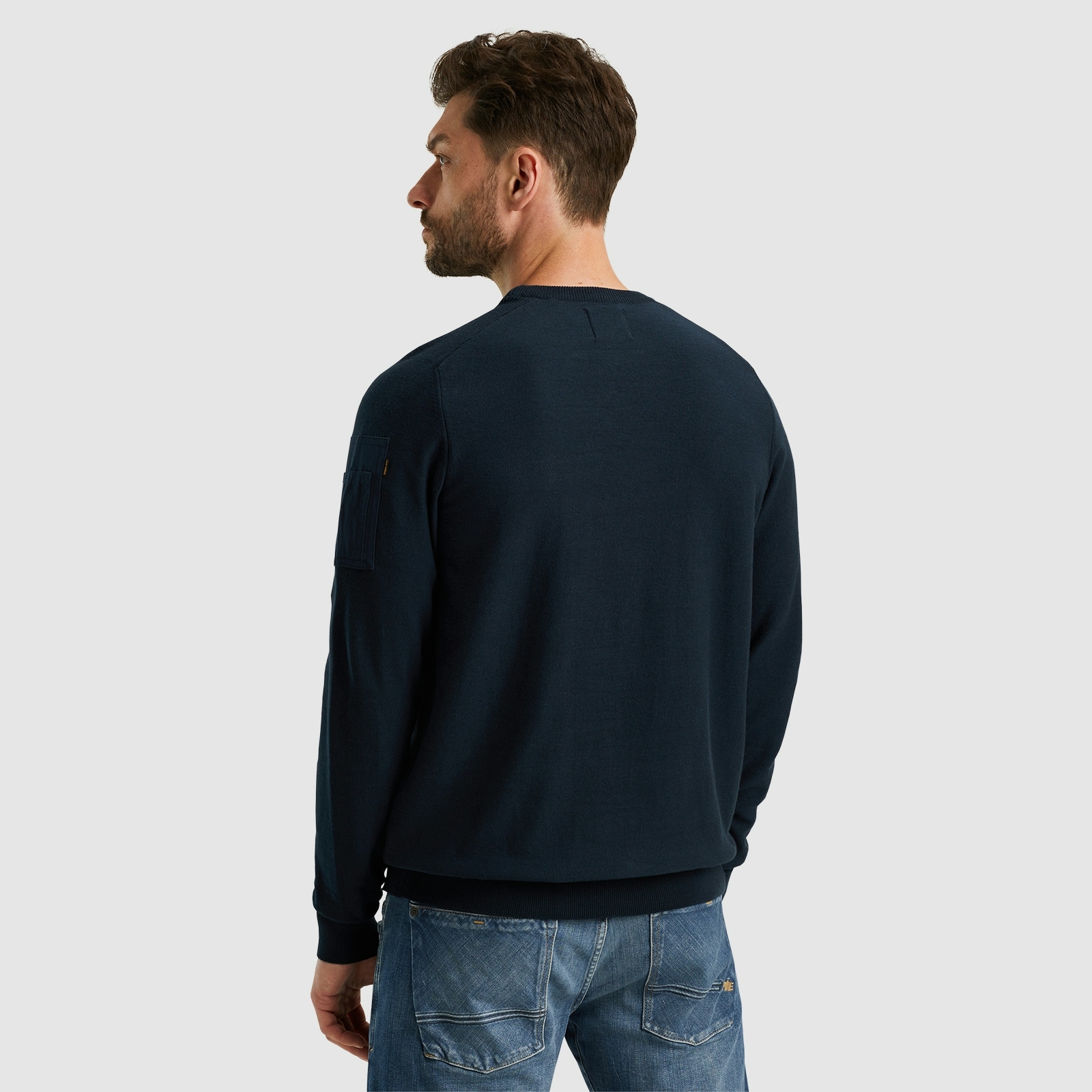 PME LEGEND Rundhalspullover, mit Logo Stickerei