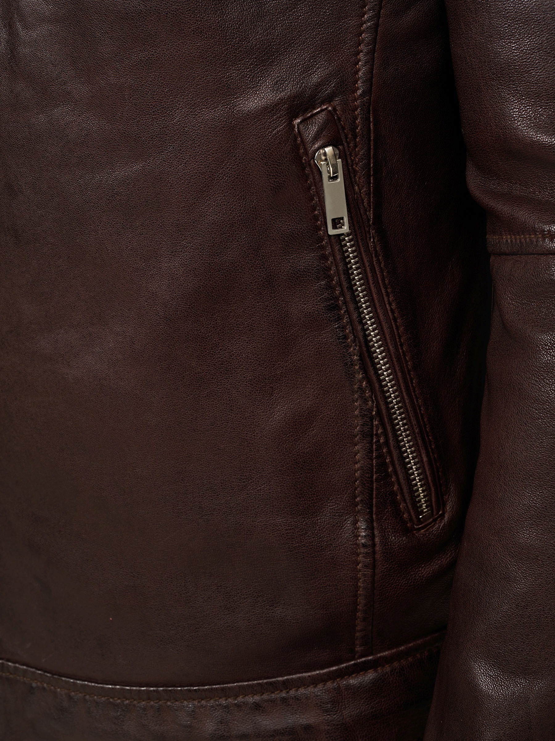 RICANO Lederjacke »Lederjacke Andre« ohne Kapuze Handgefertigt aus echtem Leder