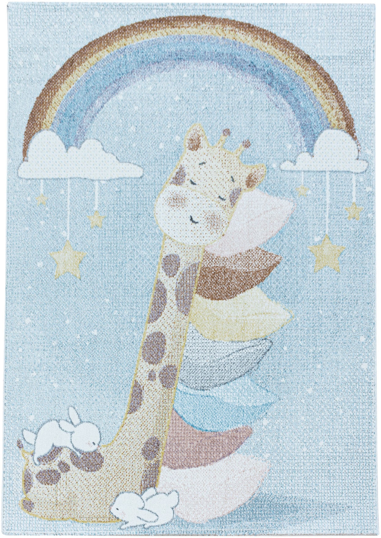 Ayyildiz Teppiche Kinderteppich »LUCKY 3612«, rechteckig, 11 mm Höhe, Kinder Giraffe Motivteppich