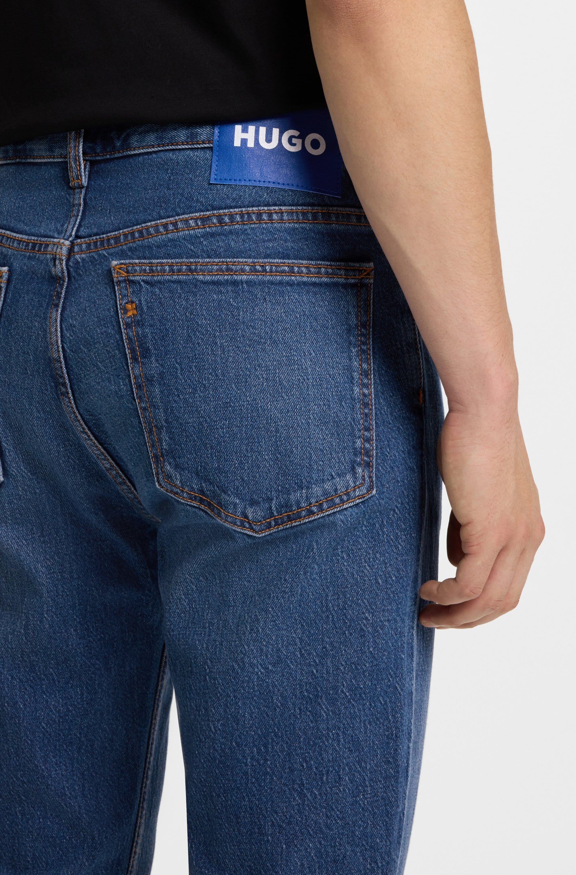 HUGO Blue Slim-fit-Jeans »Ash«, mit Stone-washed-Finish