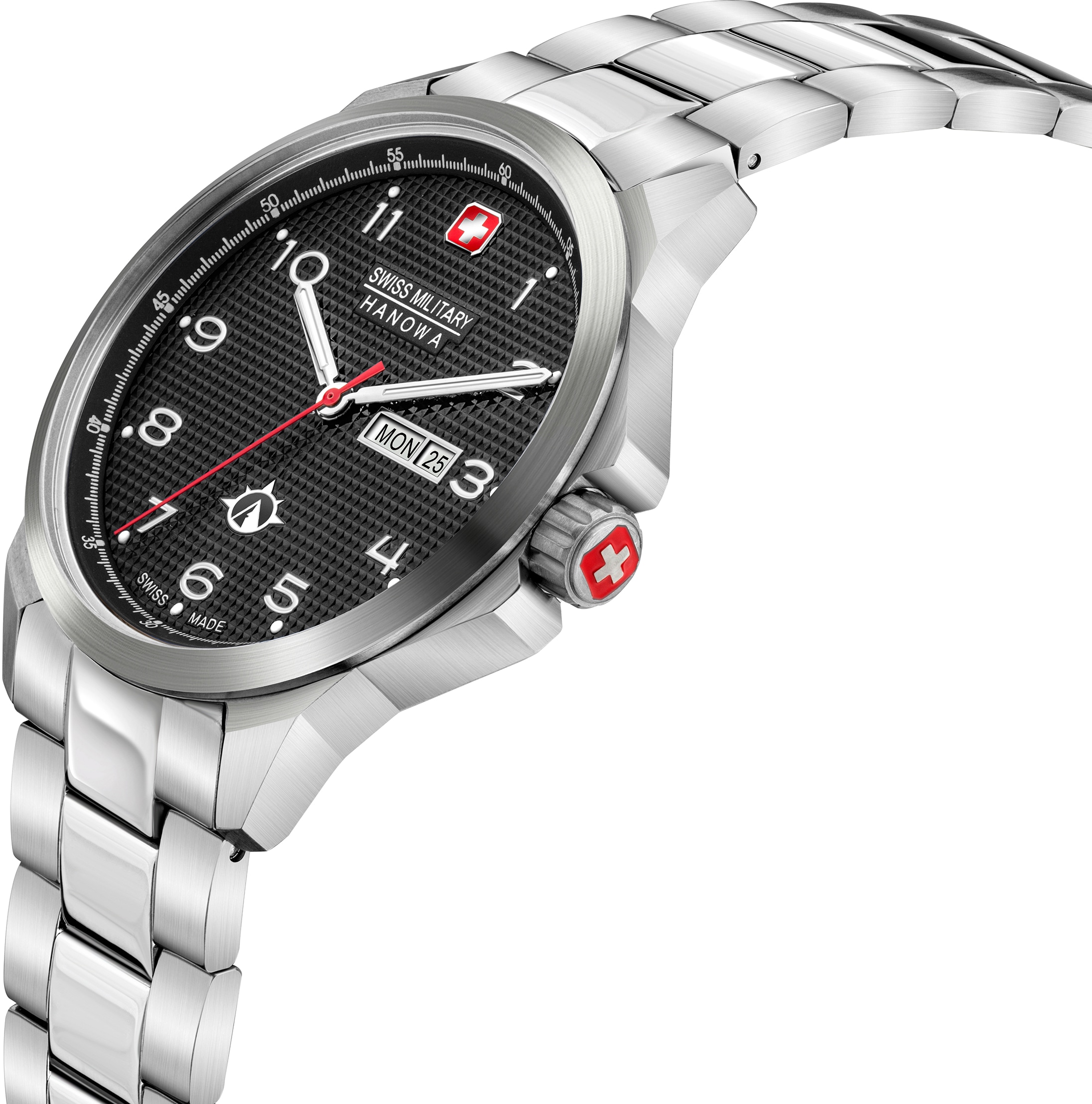 Swiss Military Hanowa Quarzuhr »PUMA, SMWGH2100303«, Armbanduhr, Herrenuhr, Schweizer Uhr, Datum, Saphirglas, Swiss Made