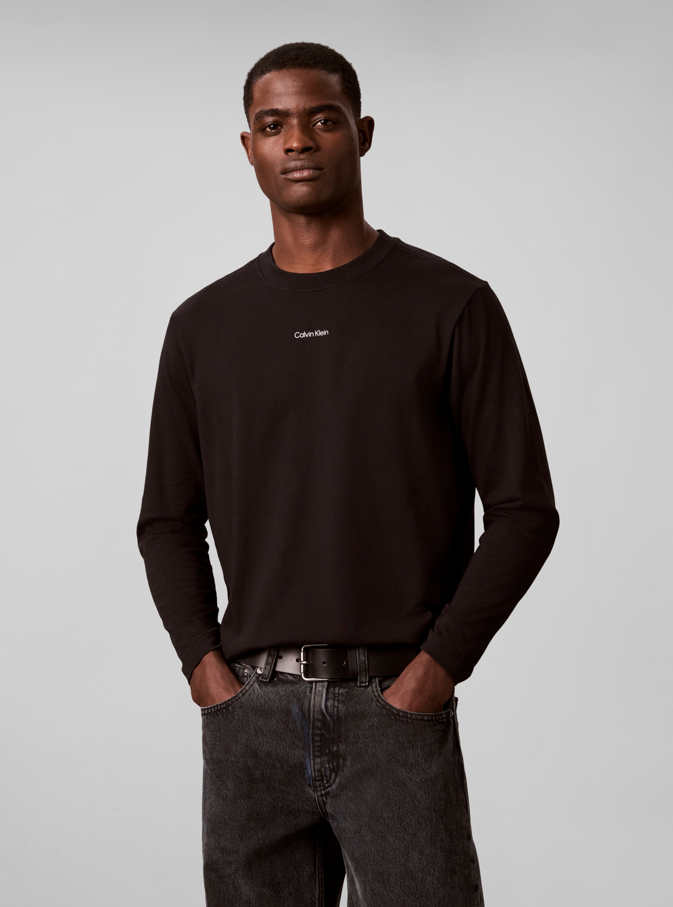 Calvin Klein Jeans Langarmshirt »EASY 20S RETRO CALVIN BACK« Regular fit mit Markenprint