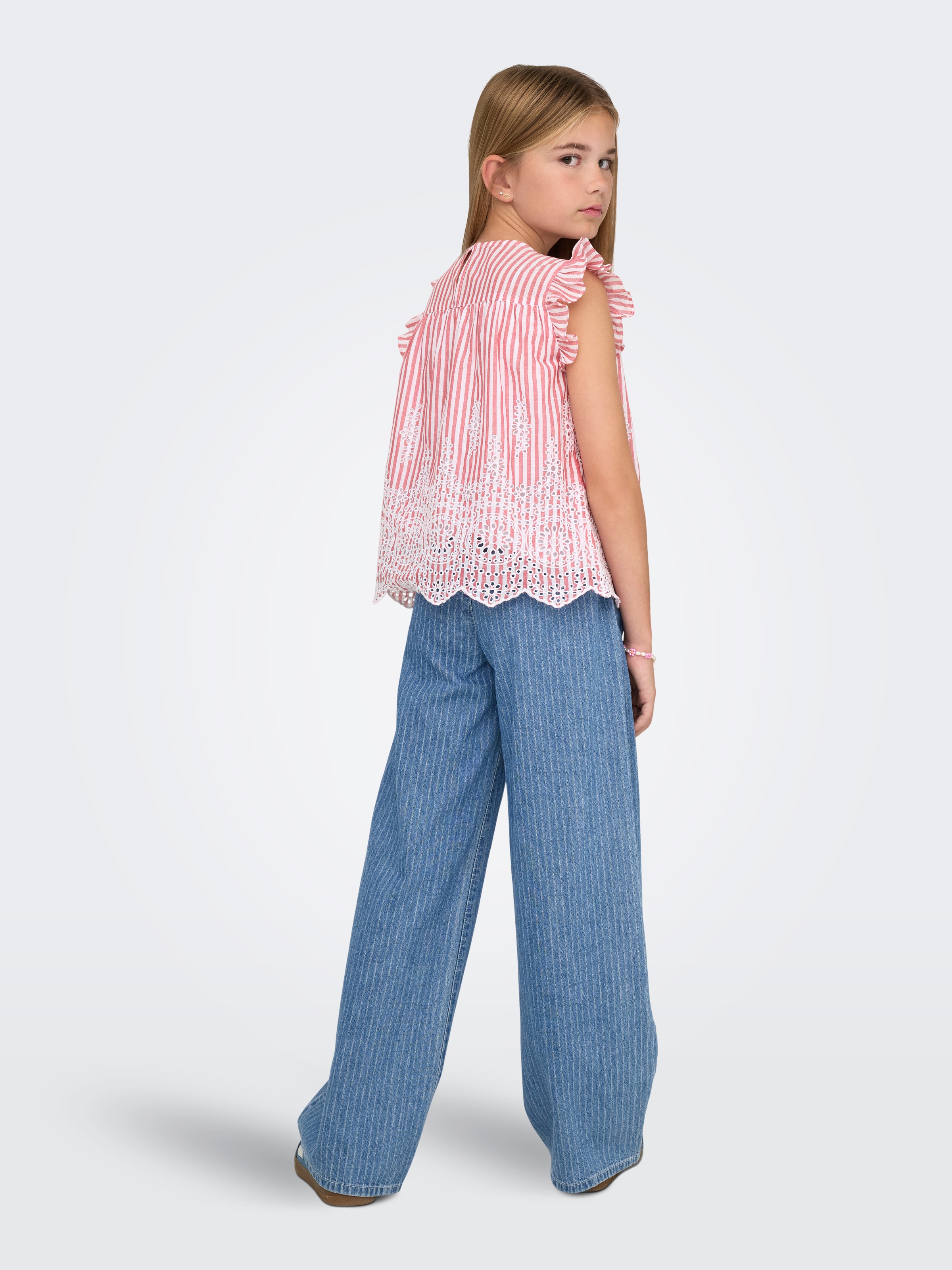 KIDS ONLY Blusentop »KOGBONDI LIFE S/L EMB FRILL TOP WVN«