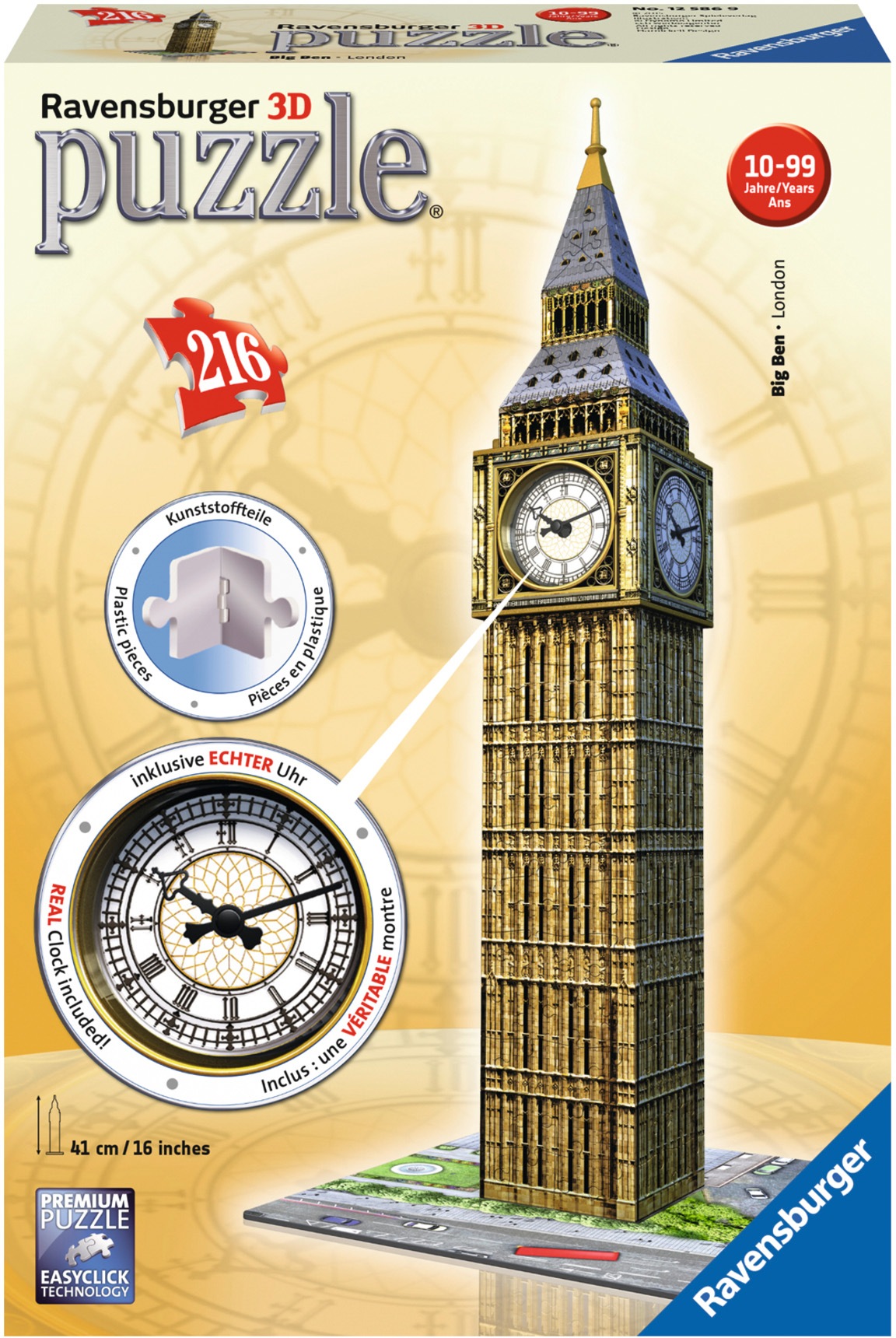 Ravensburger 3D-Puzzle »Big Ben mit Uhr«, Made in Europe, FSC® - schützt Wald - weltweit