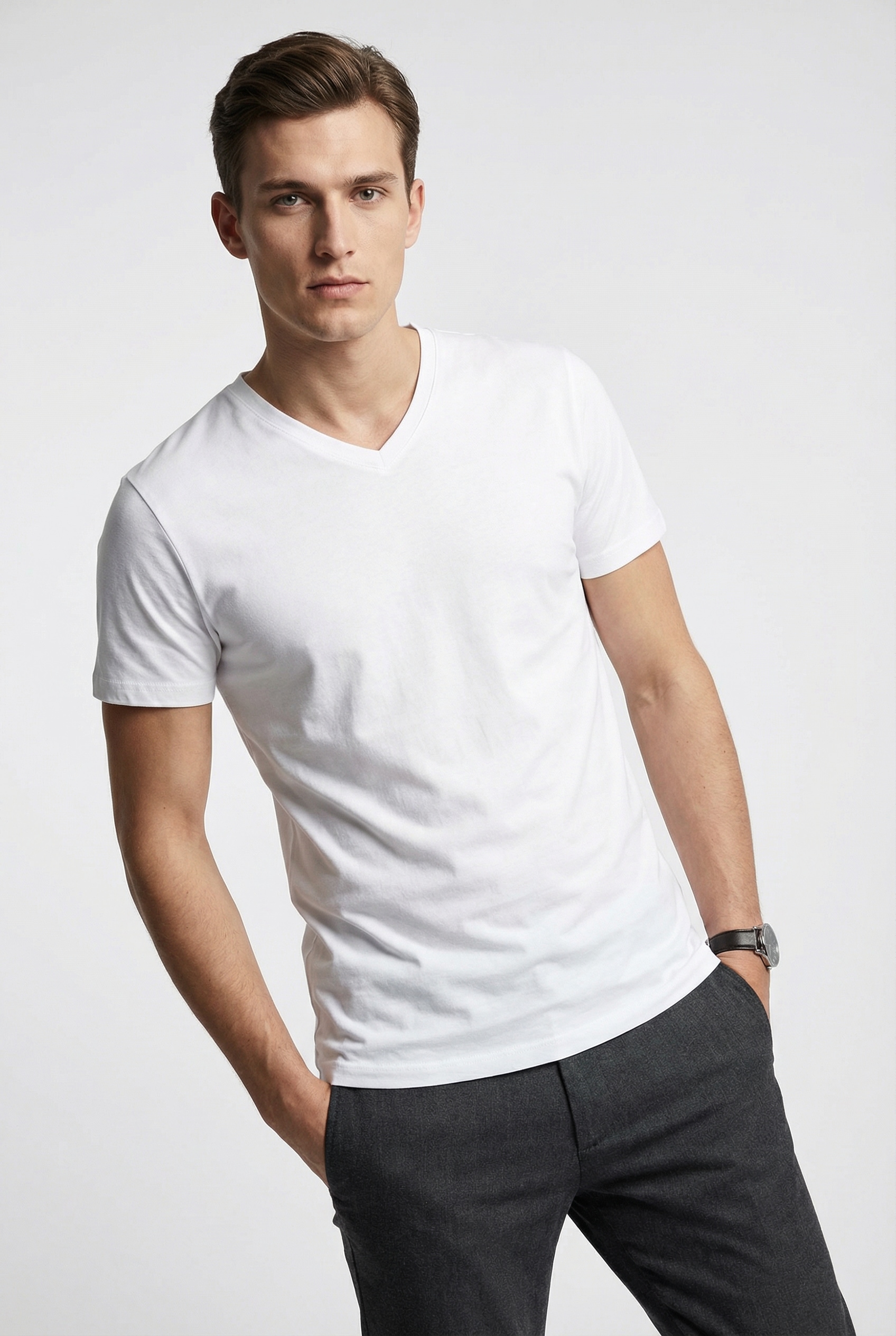 Jack & Jones V-Shirt »JJEORGANIC BASIC TEE SS V-NECK 3PK MP« Packung, 3 tlg.