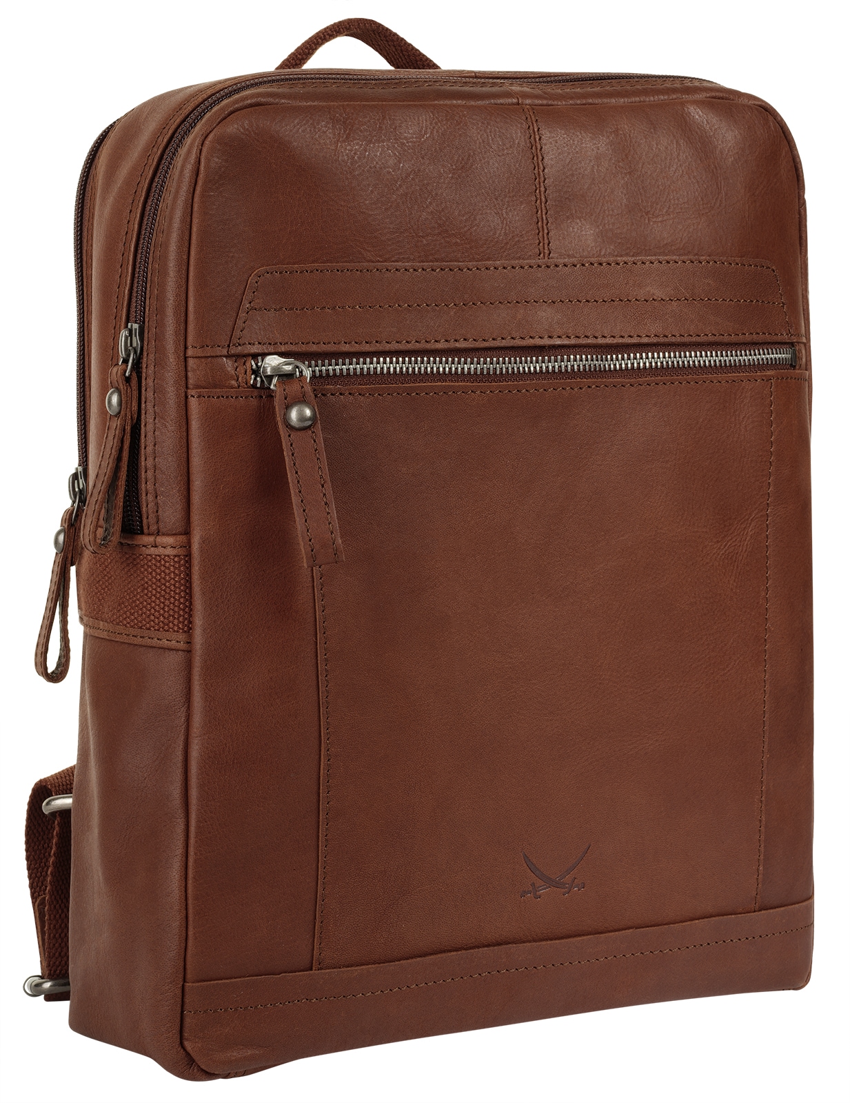 Sansibar Laptoprucksack, echt Leder