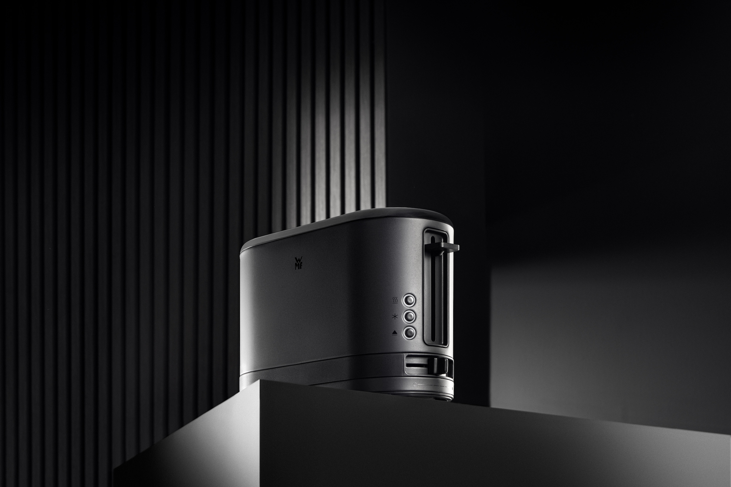WMF Toaster »KÜCHENminis®«, 1 kurzer Schlitz, 600 W, kompakt, 7 Bräunungsstufen, Auftau-Funktion, Aufwärm-Funktion