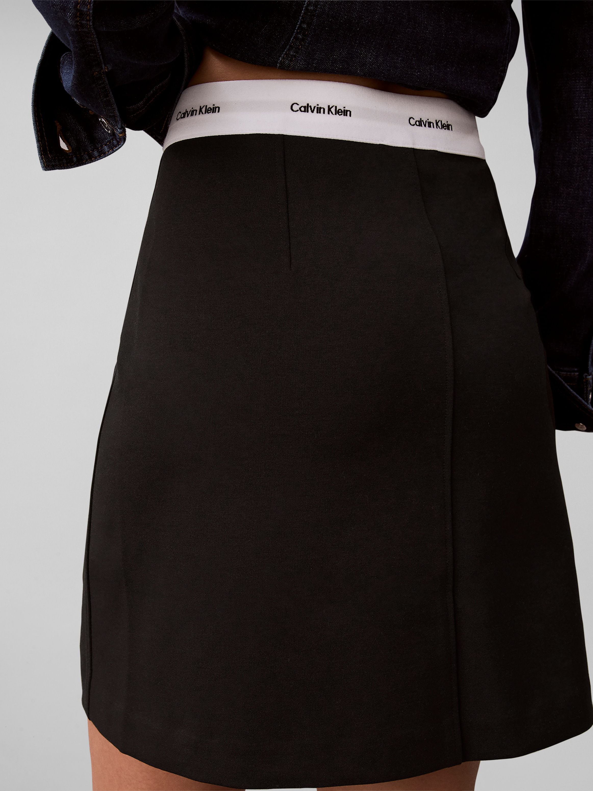 Calvin Klein Minirock »Ponte Logo Mini Skirt« Regular fit, Logoschriftzug