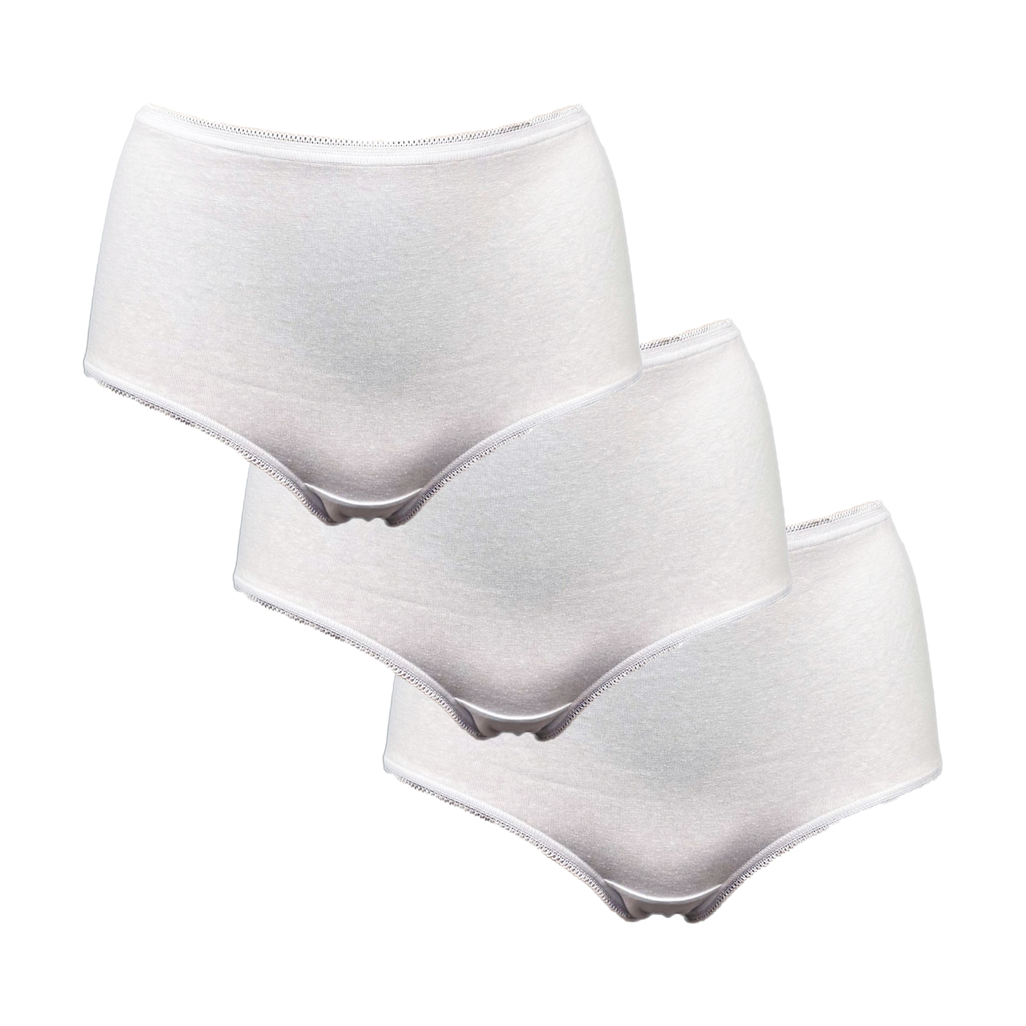 My Basic Midislip »Midi cotton brief« 3er Pack,  basic, eng, elastisch, bequem, weich, mit Bund, Baumwollmix