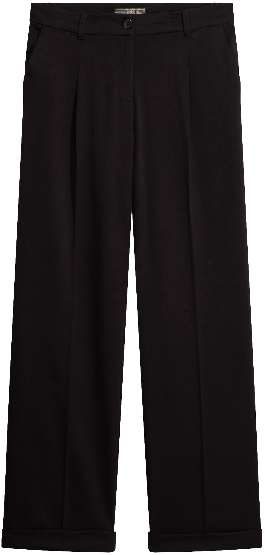 bonprix Marlene-Hose »Marlenehose«  weite Hose, mit Bügelfalte und Umschlagsaum, lockere Passform