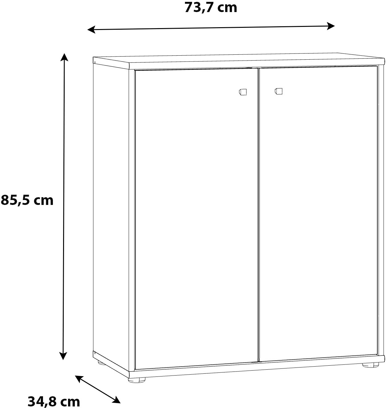 FORTE Kommode »Tempra«, Breite 73,7 cm