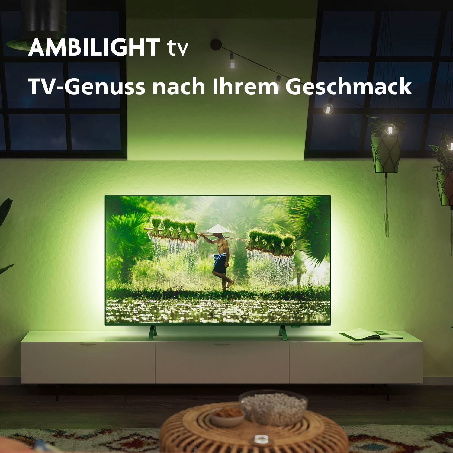 Philips LED-Fernseher, 139 cm/55 Zoll, 4K Ultra HD, Smart-TV, WLAN, Dolby Atmos Sound, Ambilight (3-seitig)