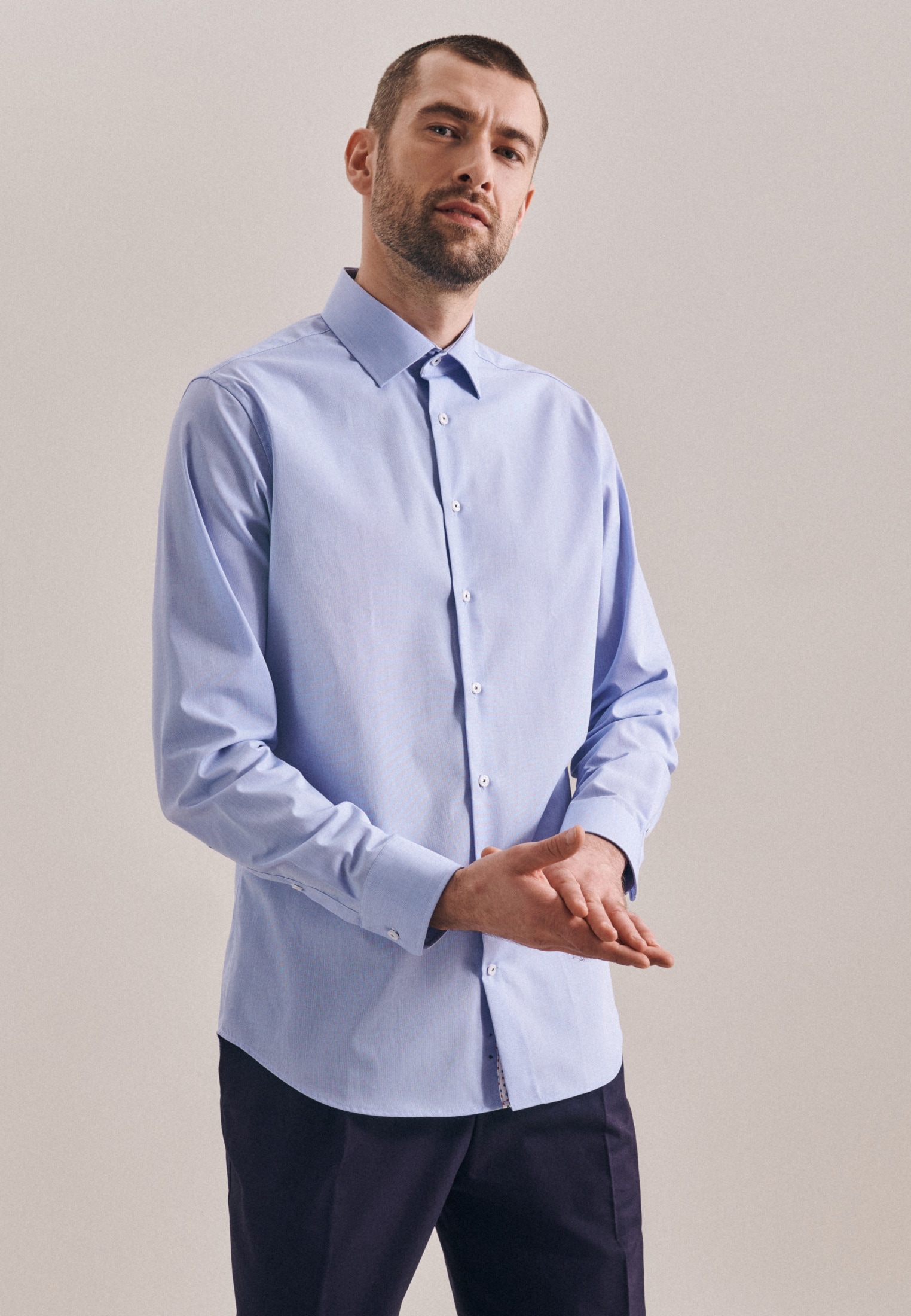 Kentkragen seidensticker Slim bei Langarm Uni Businesshemd kaufen »Slim«, OTTO