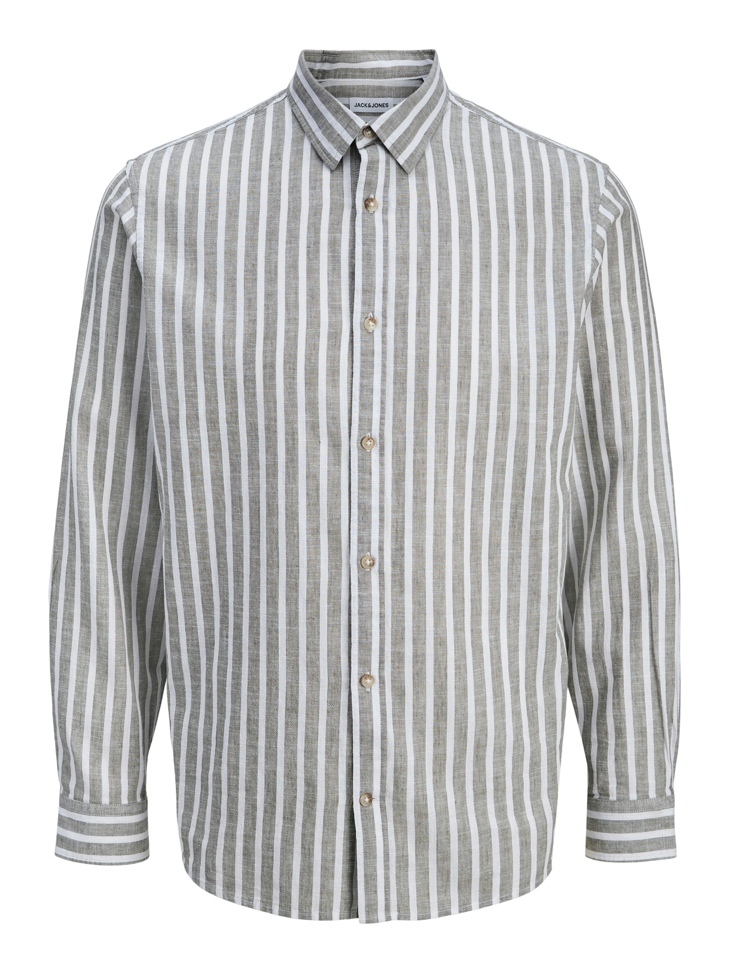 Jack & Jones Langarmhemd »JJESUMMER LINEN BLEND SHIRT L/S SN« Baumwollmischung, regular fit