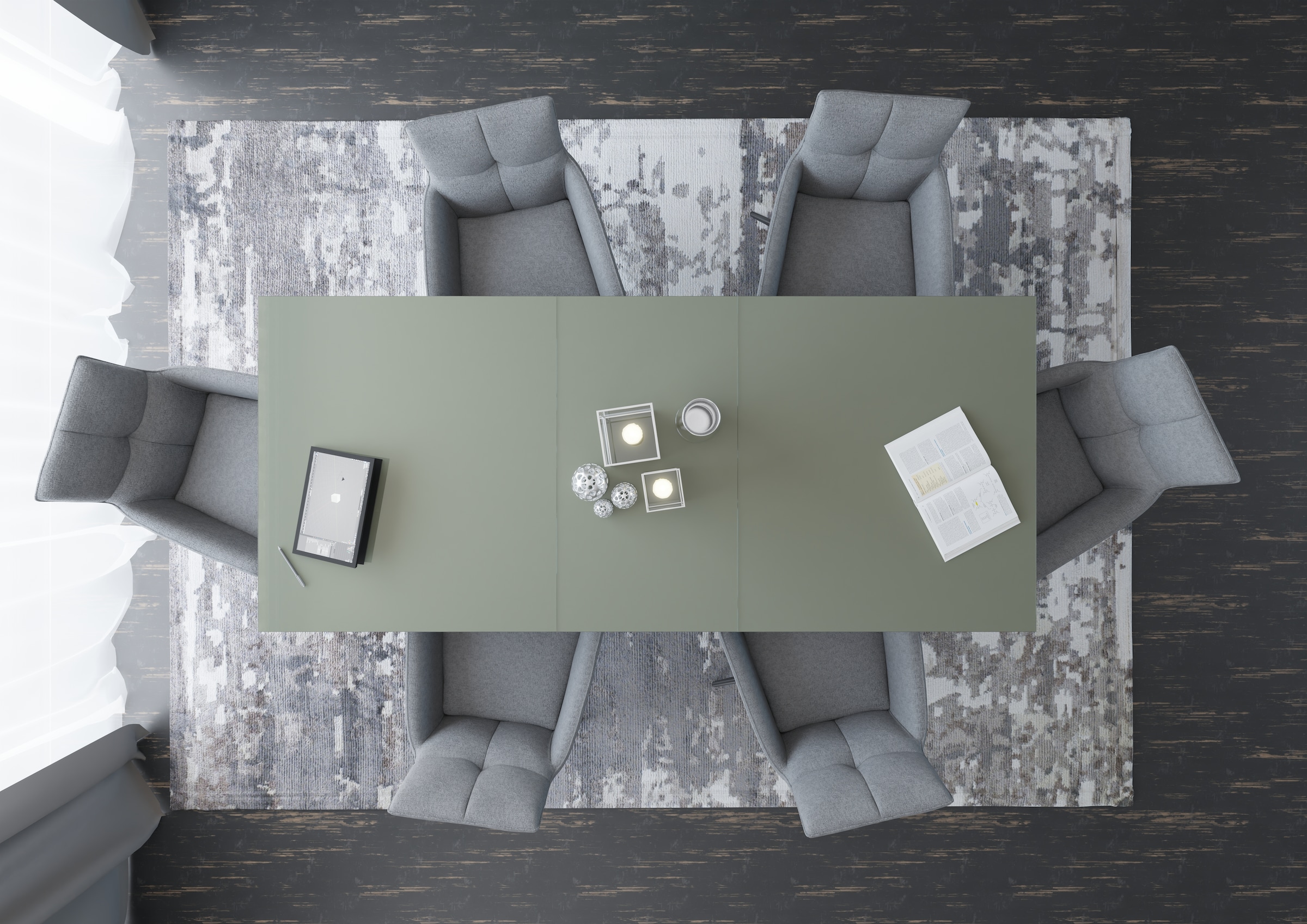 set one by Musterring Esstisch »Reno« 1 Stk. tlg. Mit Vierkantfuß, wählbaren Gestellen und Plattenfarben