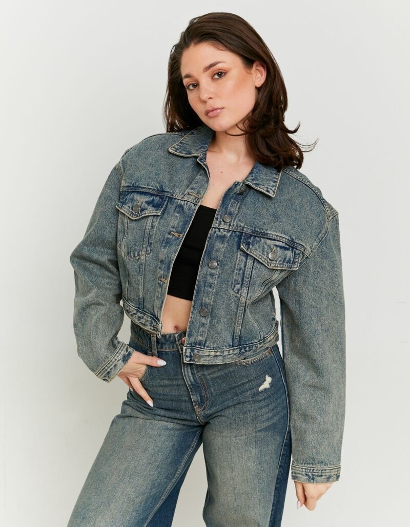 Tally Weijl Jeansjacke »SJADEPEACH« aus Denim, verkürzt in leichtem oversized Fit