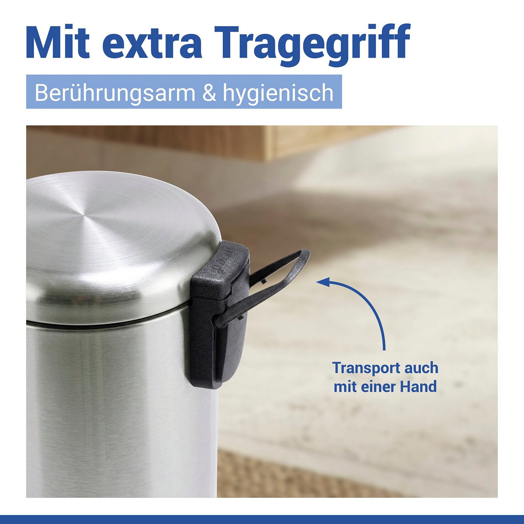 WENKO Kosmetikeimer »Leman« 5 Liter, BxTxH: 21x28x24 cm